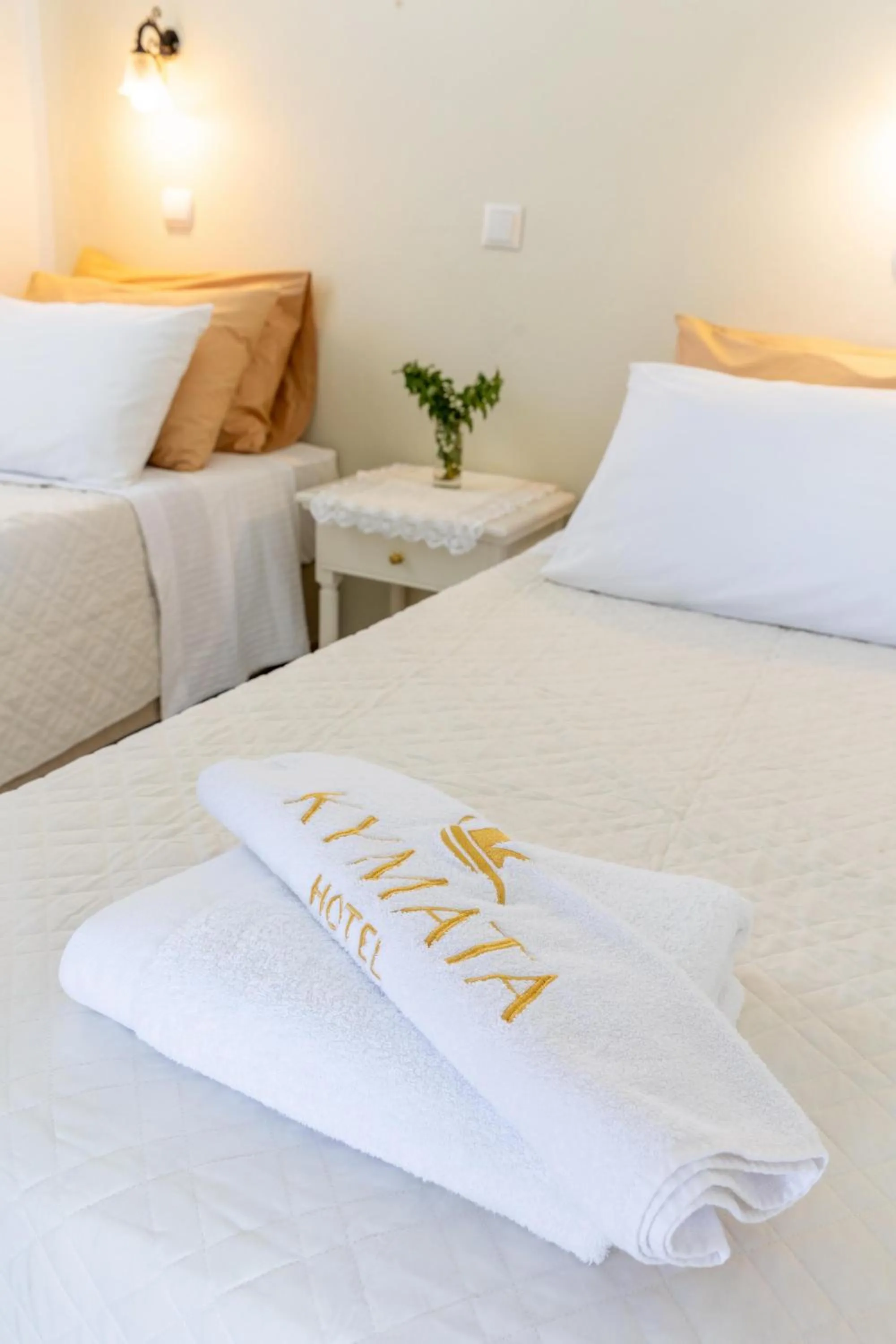 Bed in Kymata Hotel