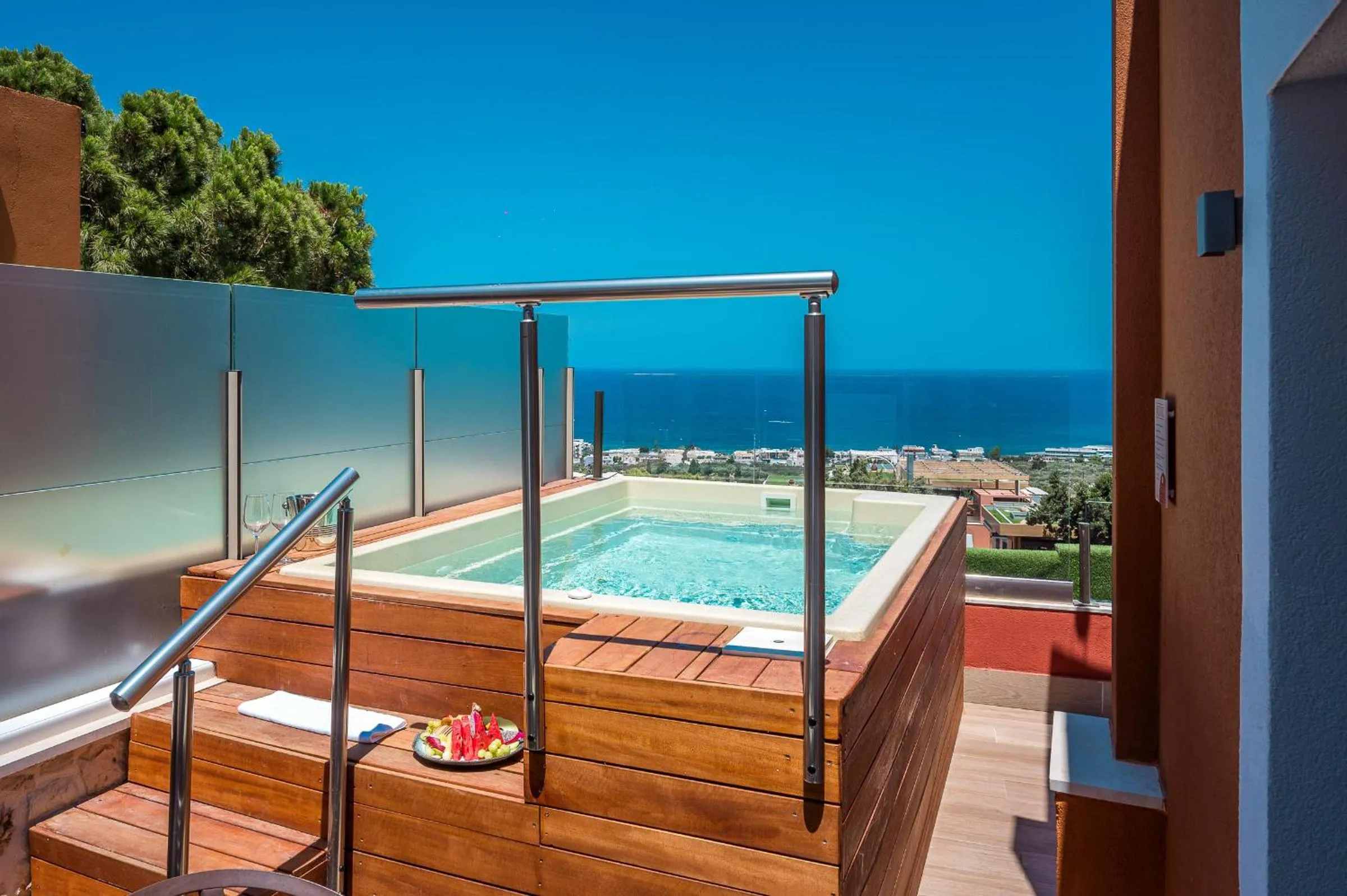 Hot Tub in Esperides Resort Crete, The Authentic Experience