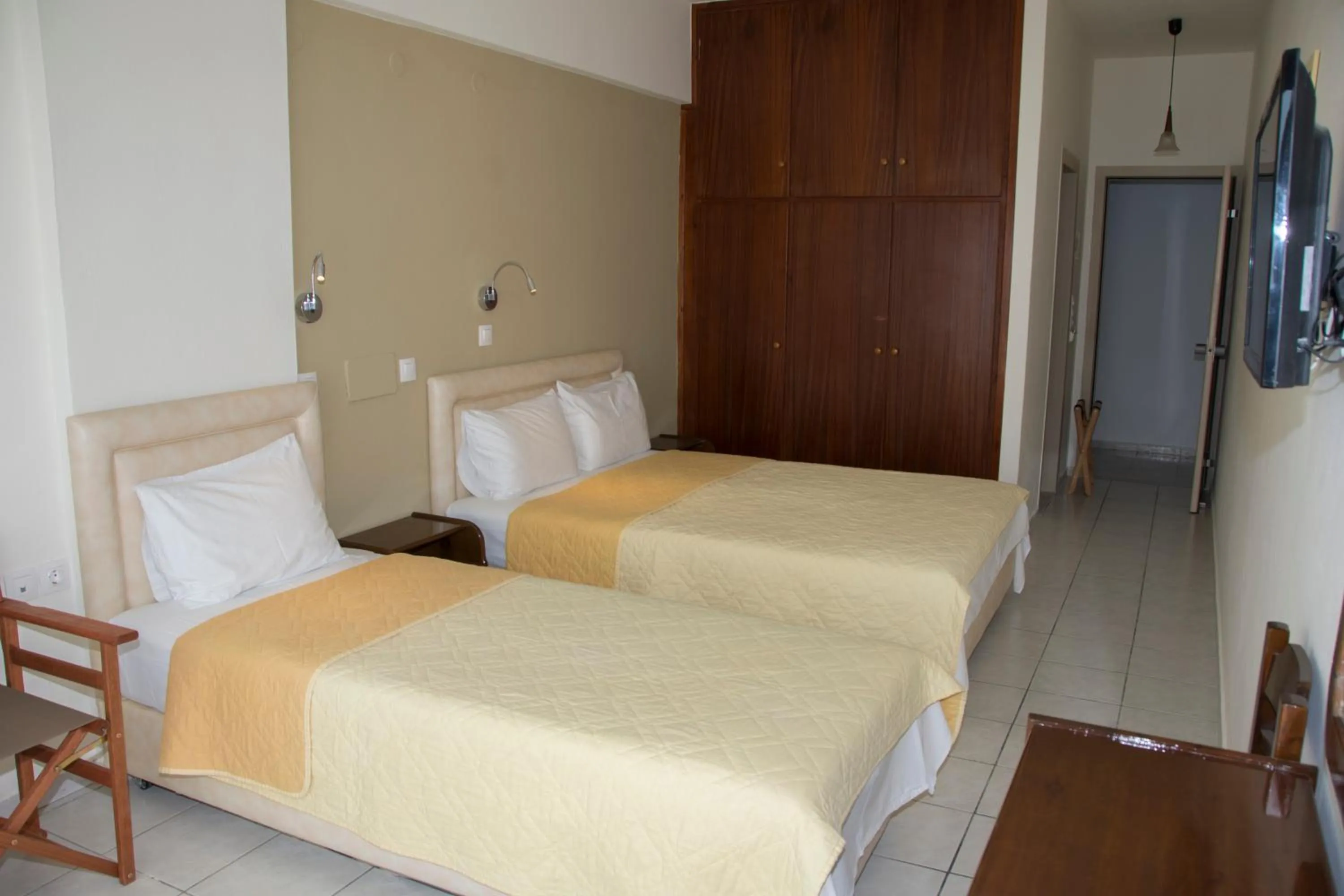 Bed in Creta Mare Hotel
