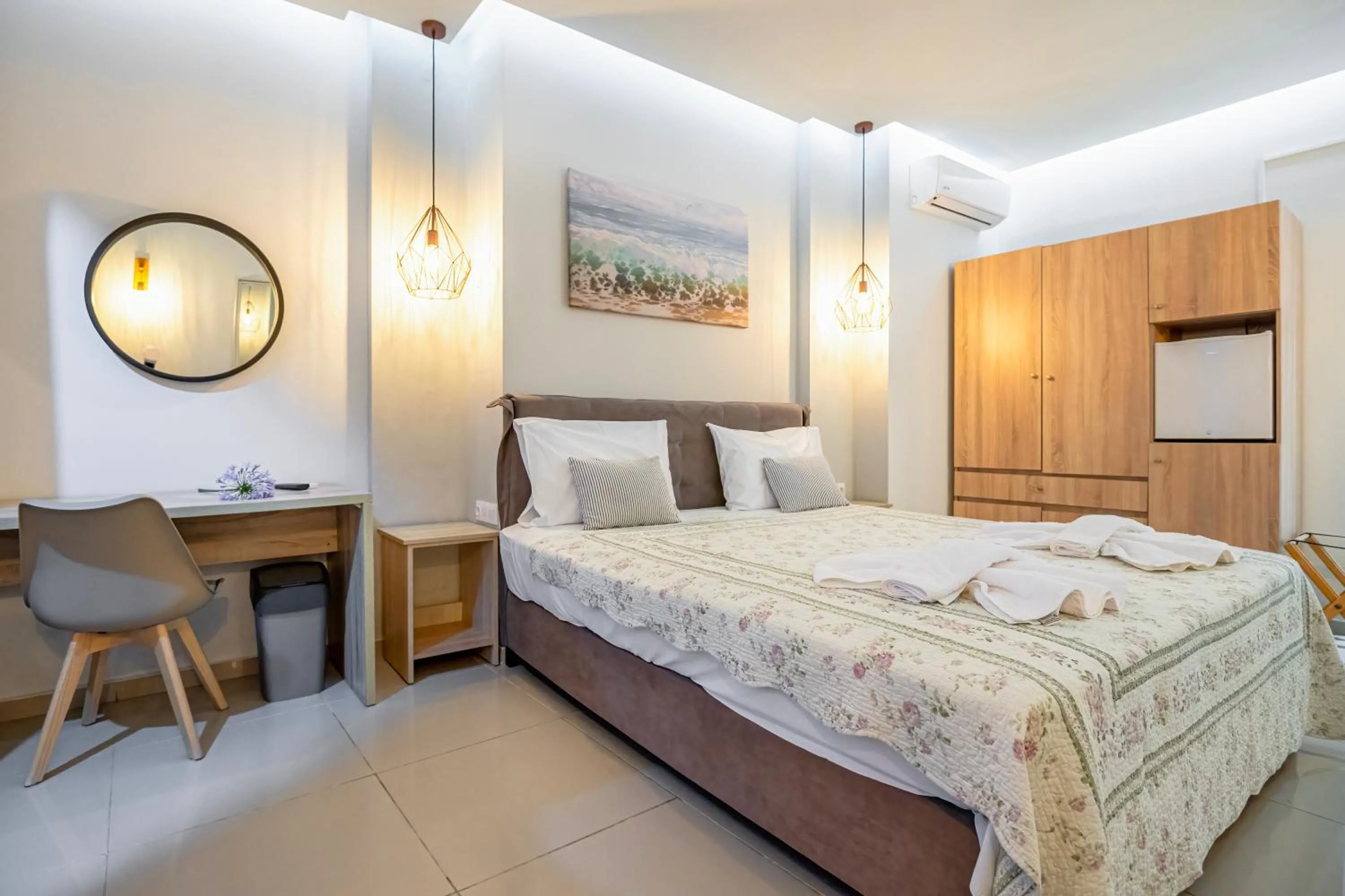 Bed in Creta Mare Hotel