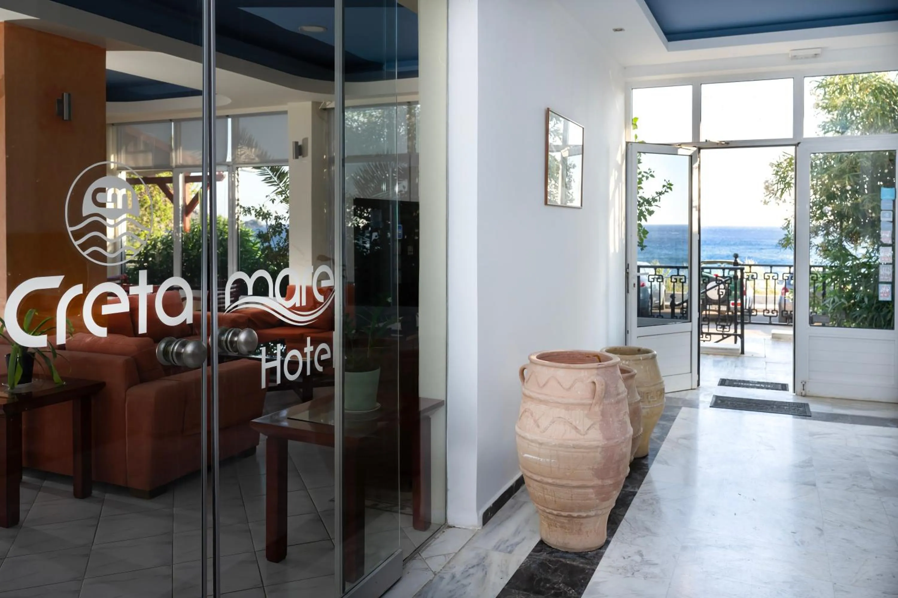 Lobby or reception in Creta Mare Hotel