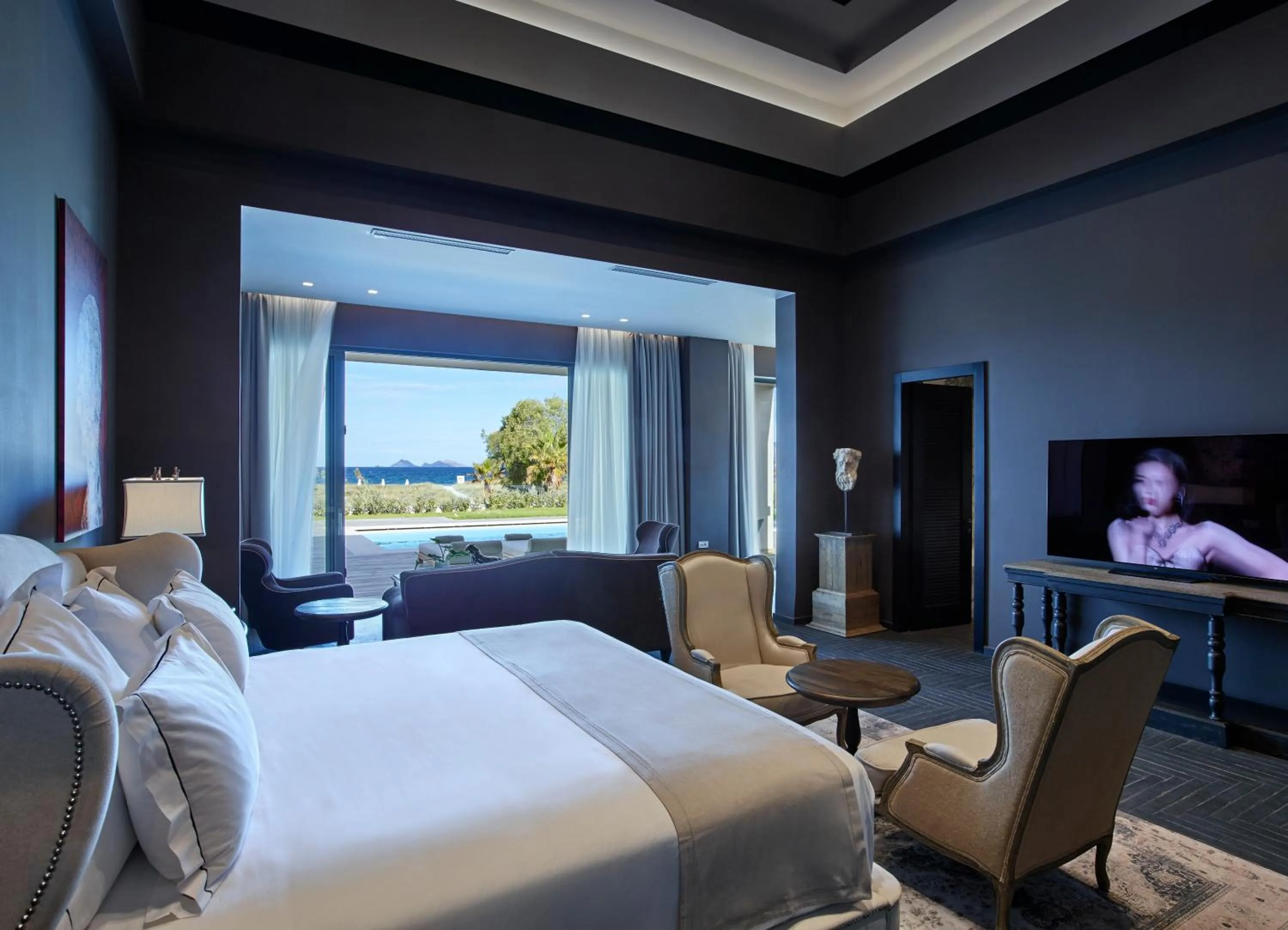 Photo of the whole room, Bed in Pelagos Suites Hotel & Spa