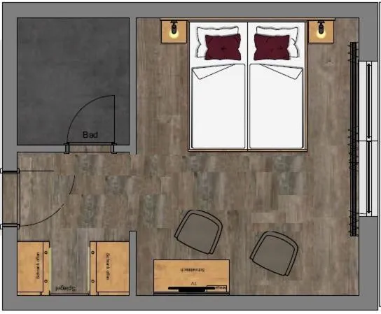 Floor plan in Hotel & Restaurant "Am Obstgarten"