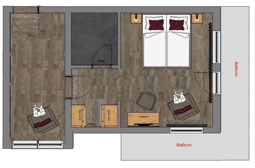Floor plan in Hotel & Restaurant "Am Obstgarten"