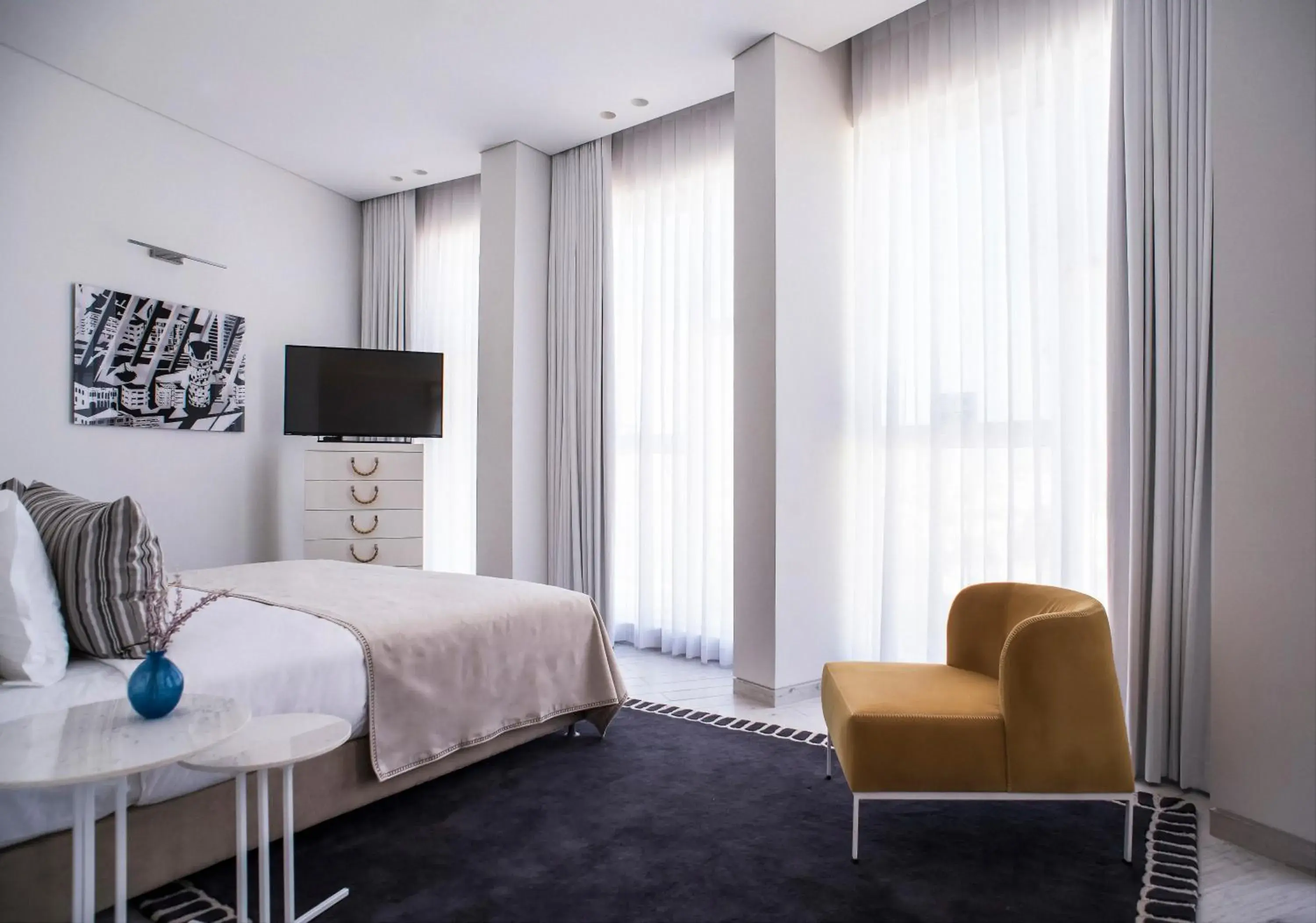 Deluxe Double or Twin Room with City View in 65 Hotel, Rothschild Tel Aviv - an Atlas Boutique Hotel Deluxe Double or Twin Room with City View in 65 Hotel, Rothschild Tel Aviv - an Atlas Boutique Hotel