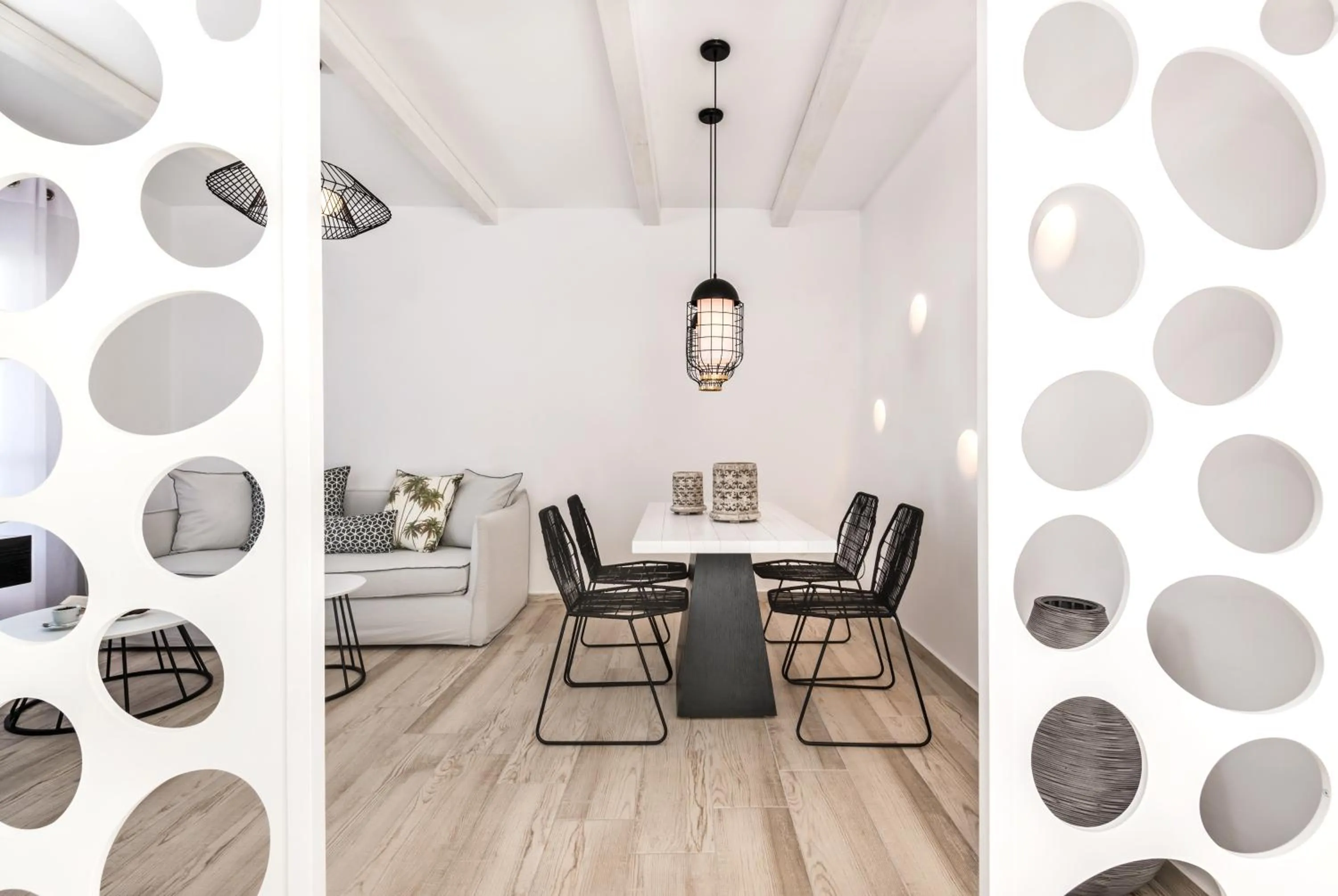 Living room in Smy Mediterranean White Santorini