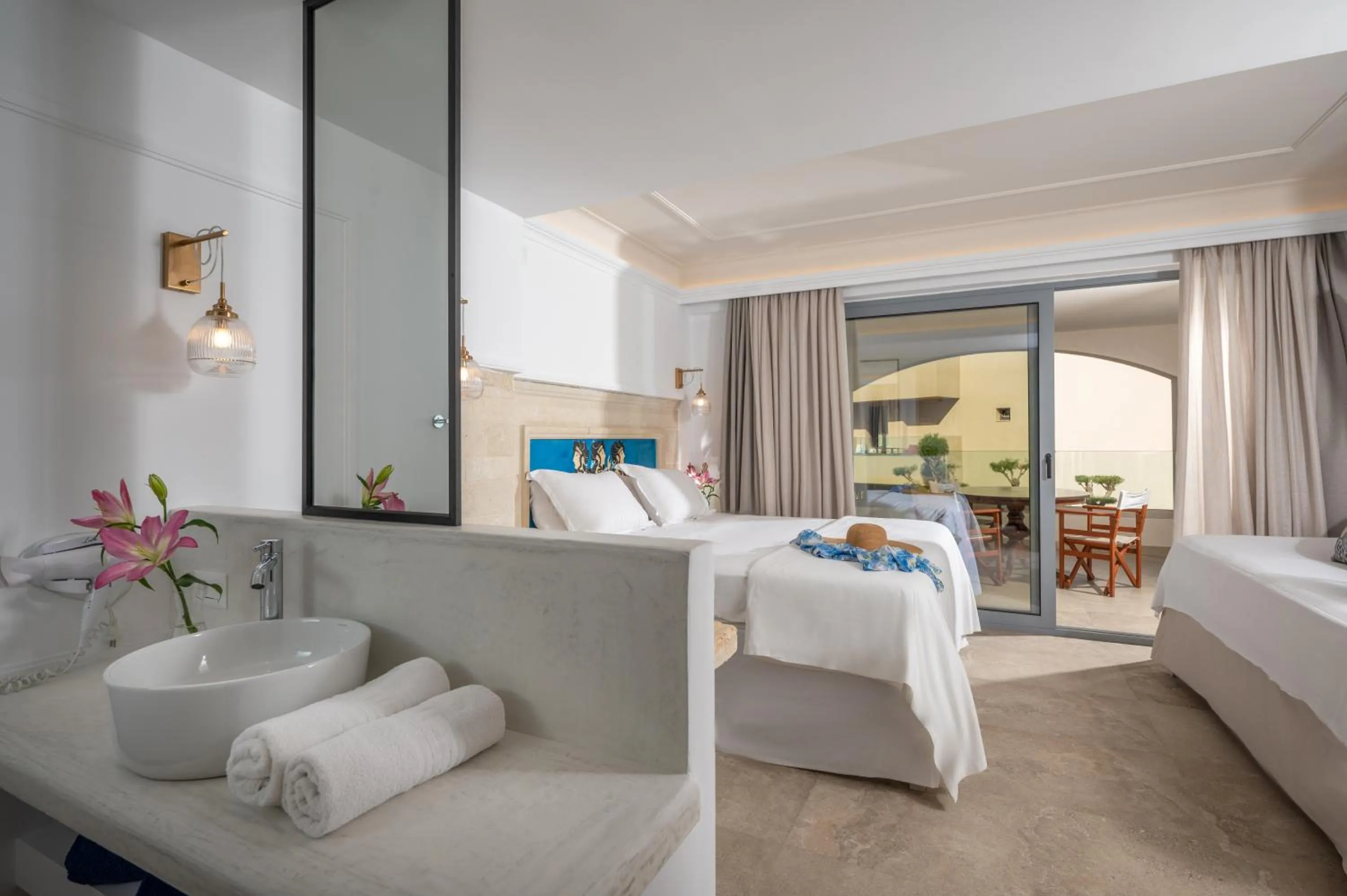 Bed in Parthenis Beach, Suites by the Sea