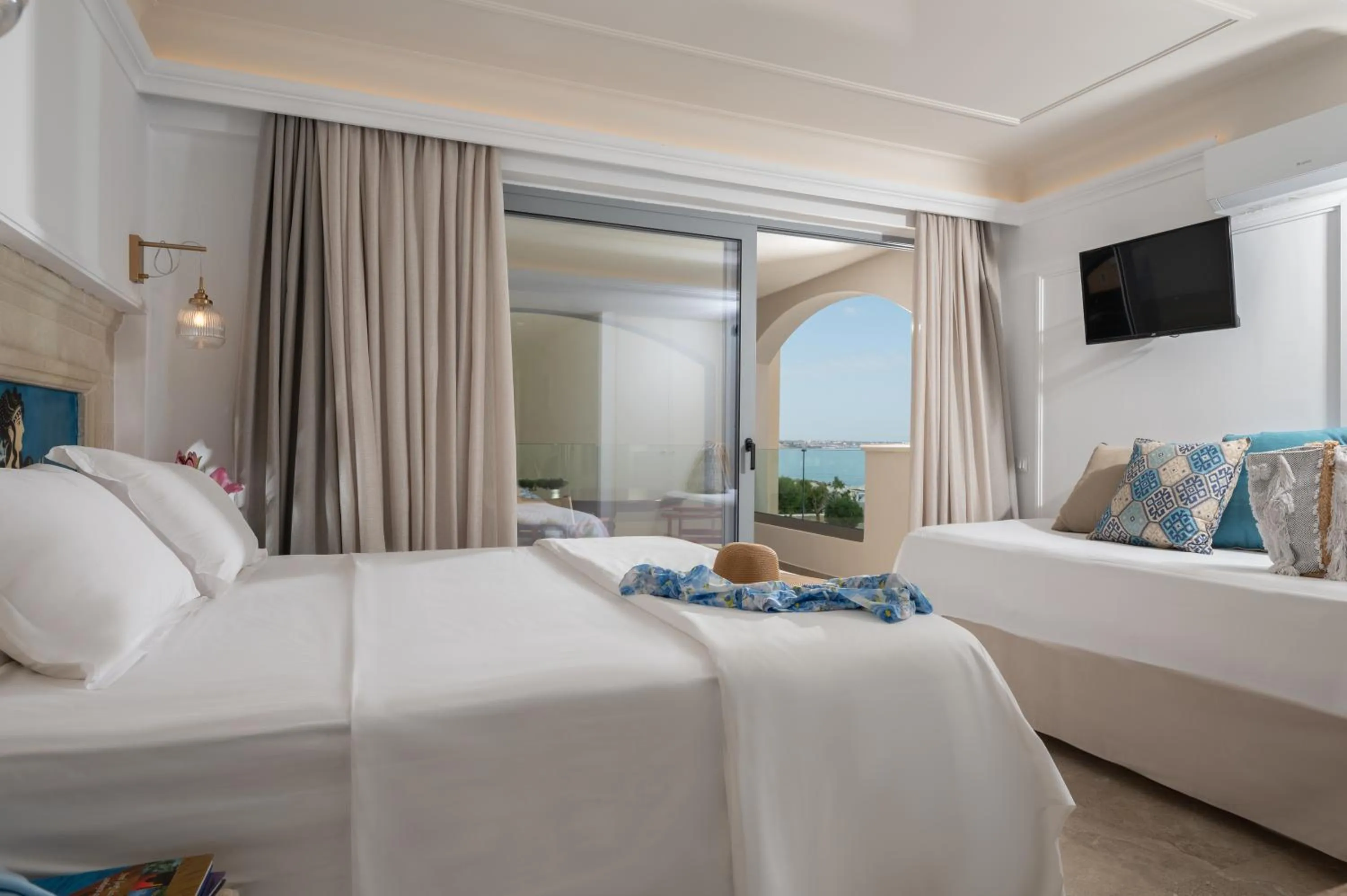 Bed in Parthenis Beach, Suites by the Sea