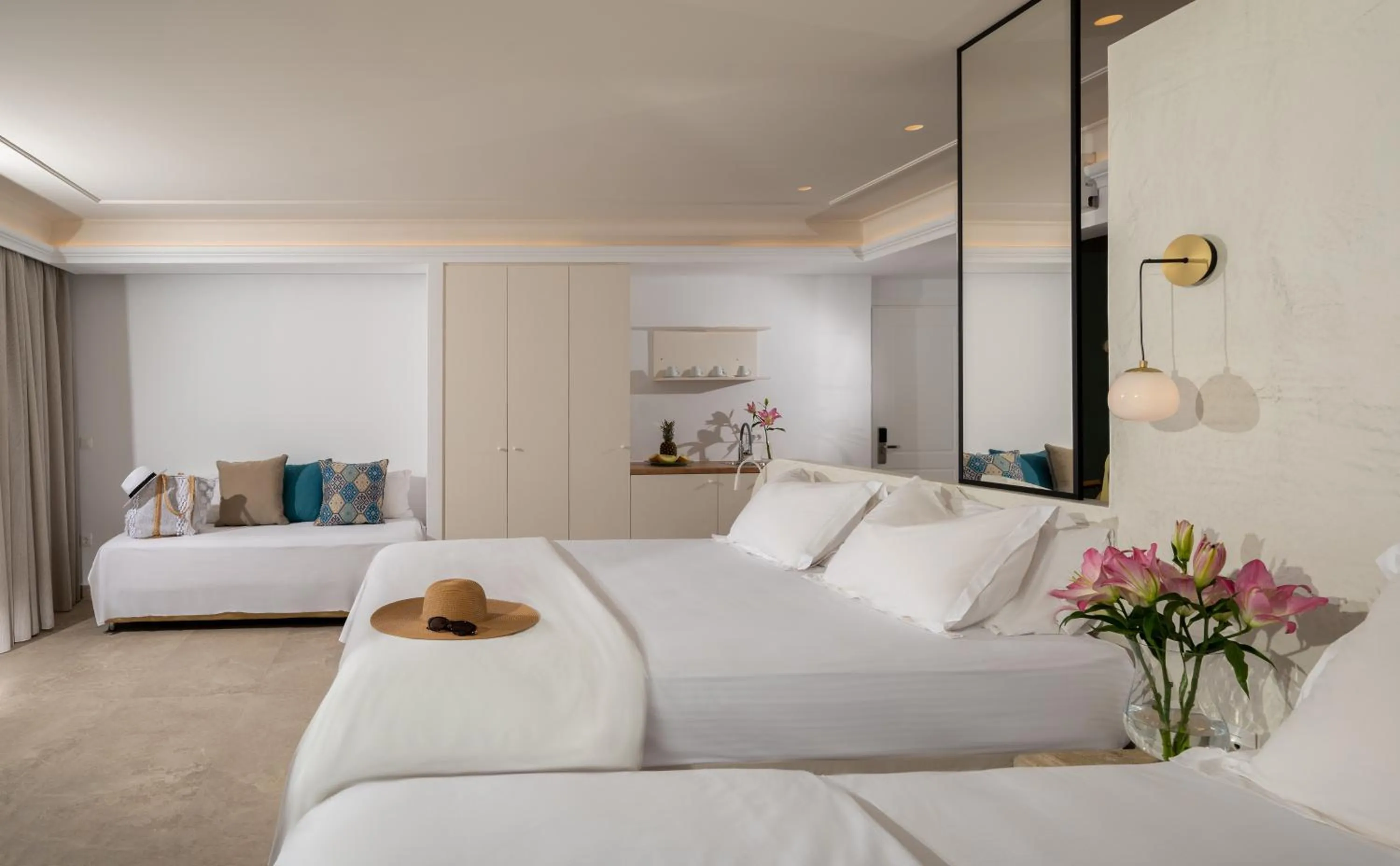 Bed in Parthenis Beach, Suites by the Sea