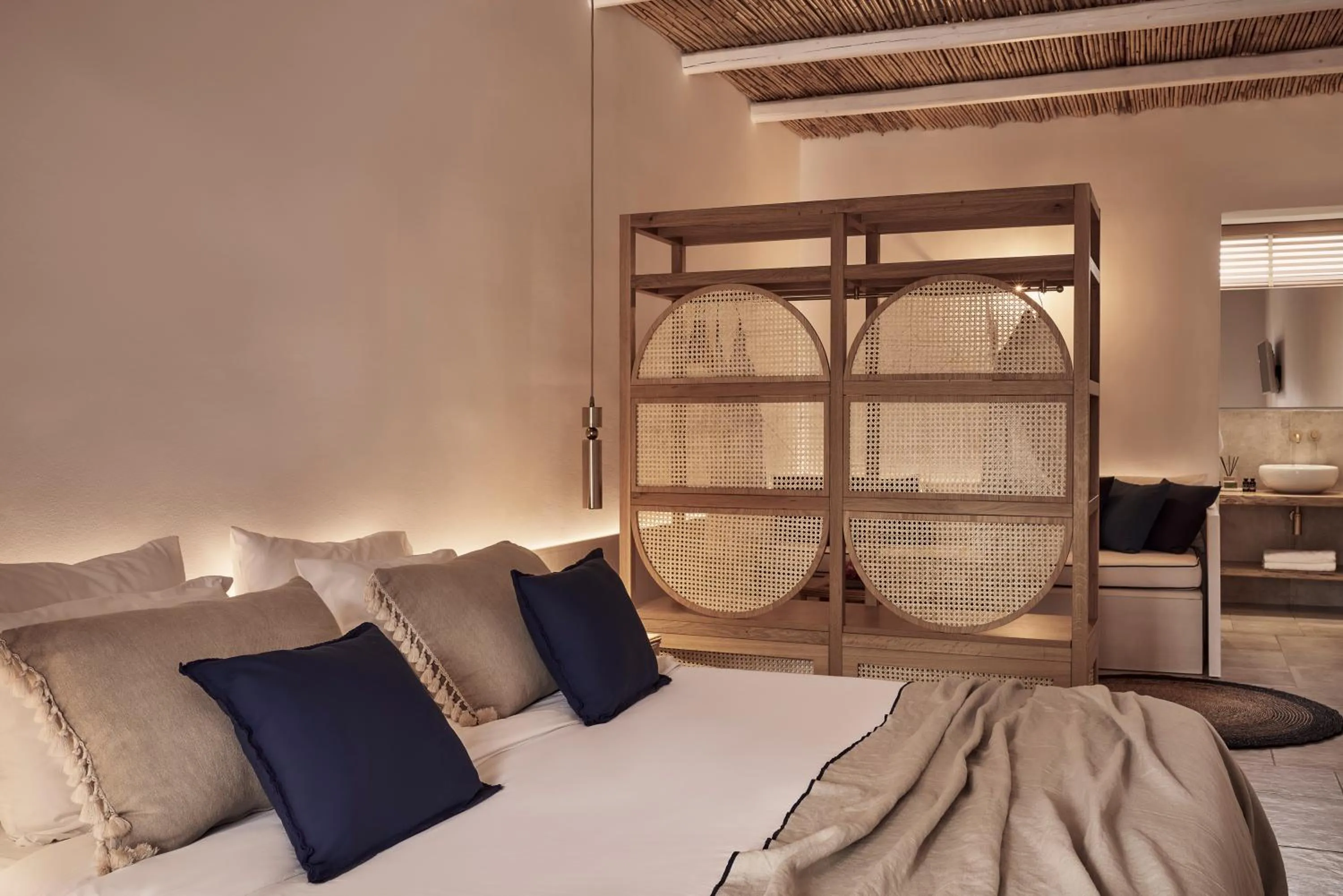 Bedroom, Bed in Dionysos Seaside Resort Ios