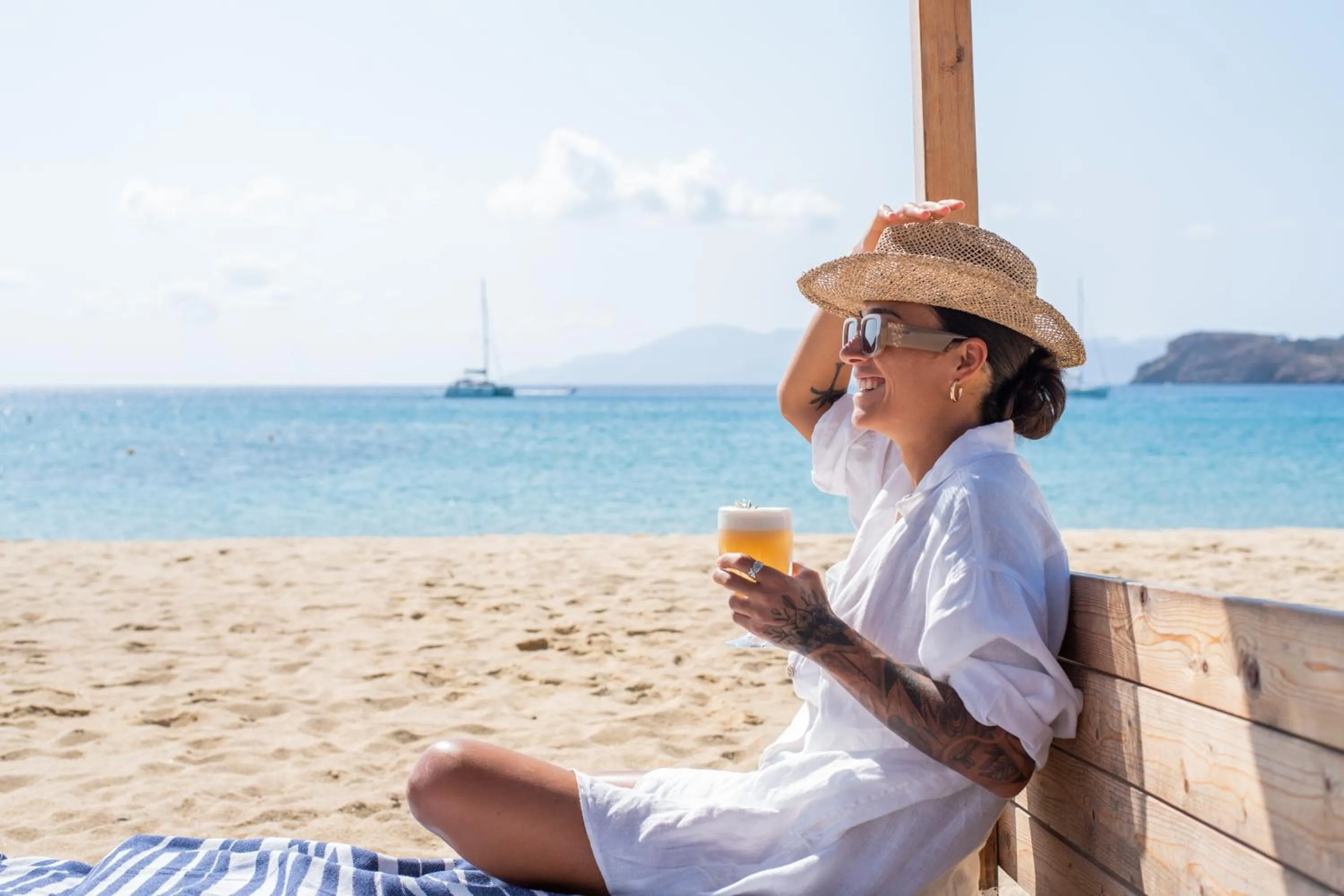 People in Dionysos Seaside Resort Ios
