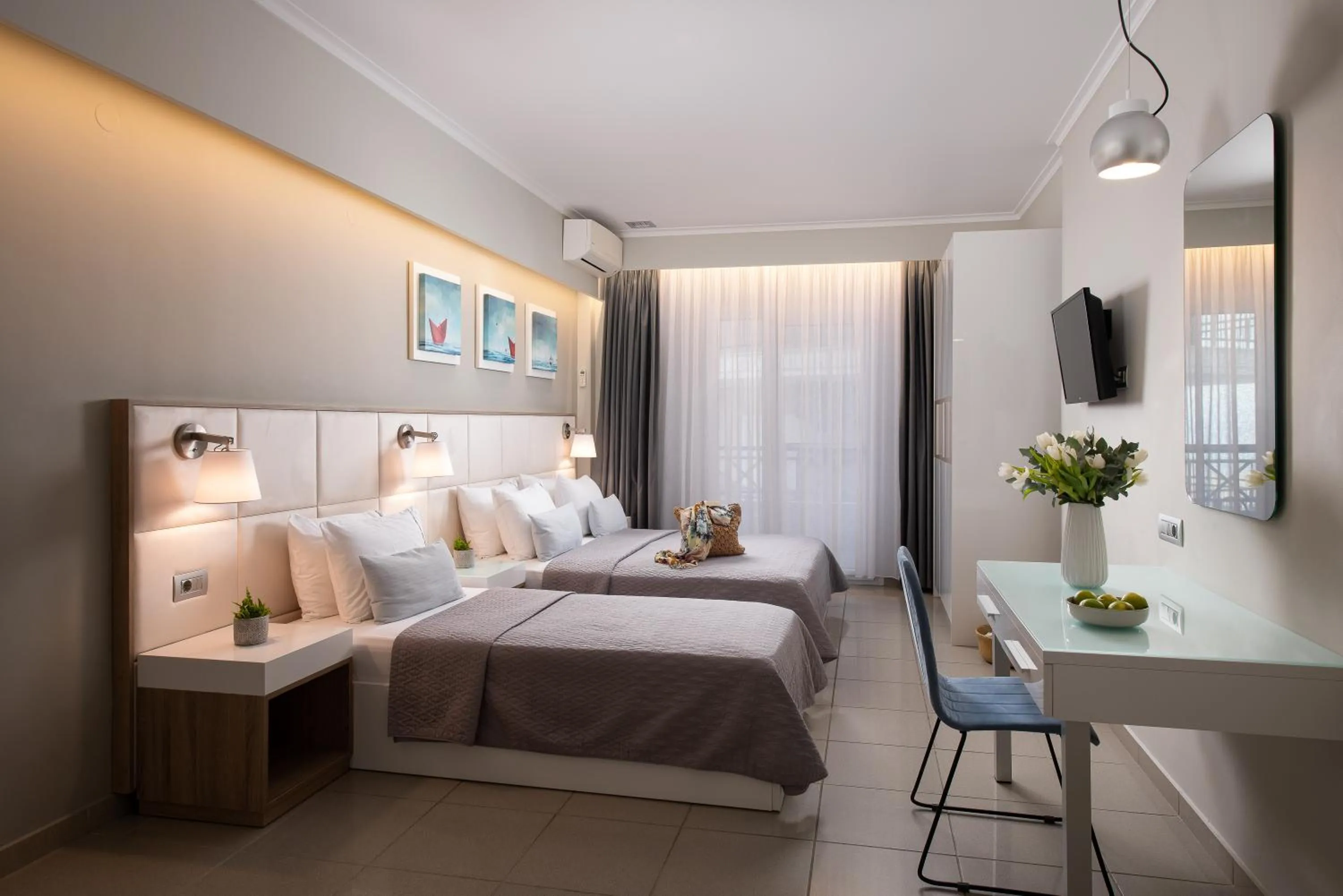 Bed in Olympic Star Beach Hotel