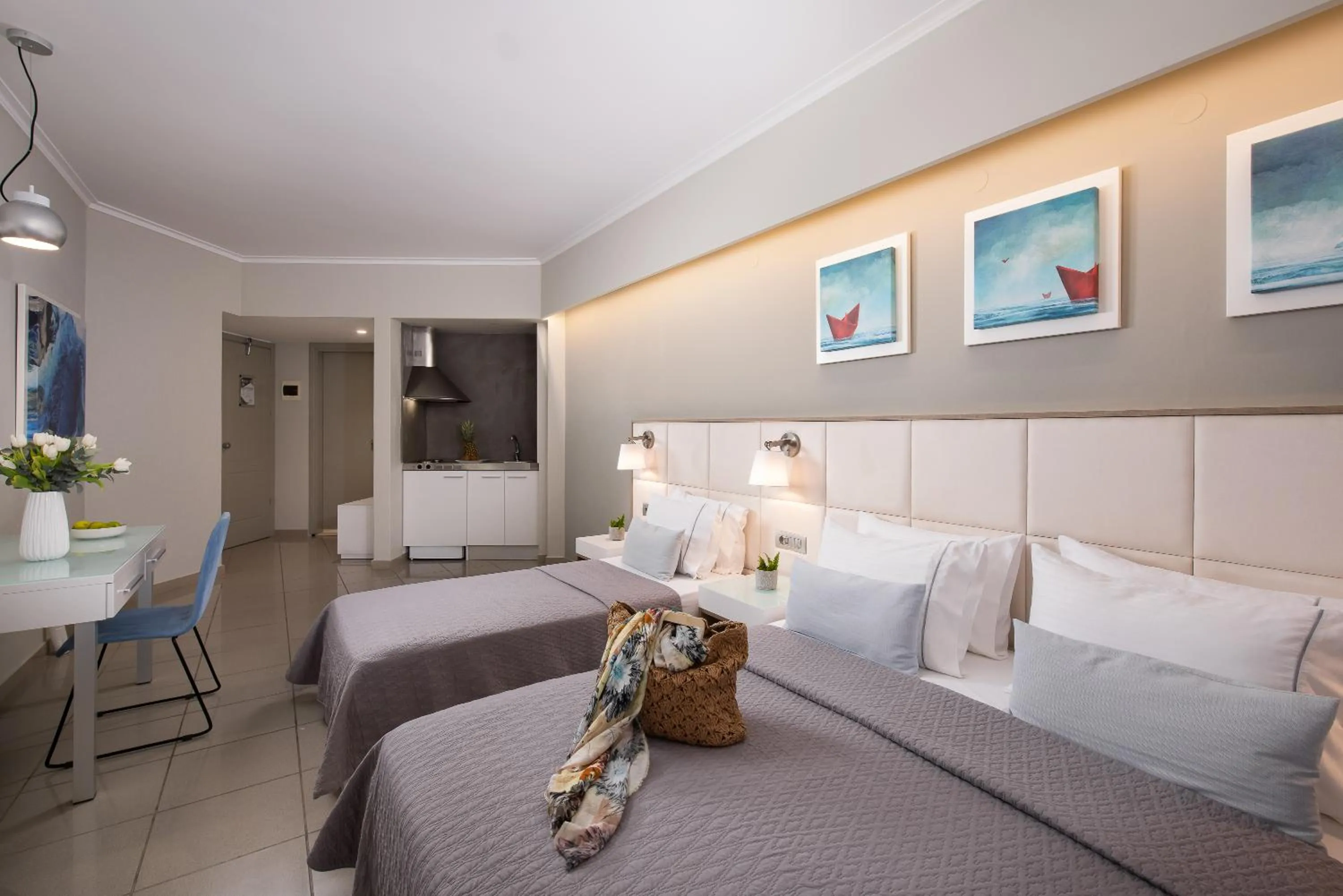 Bed in Olympic Star Beach Hotel