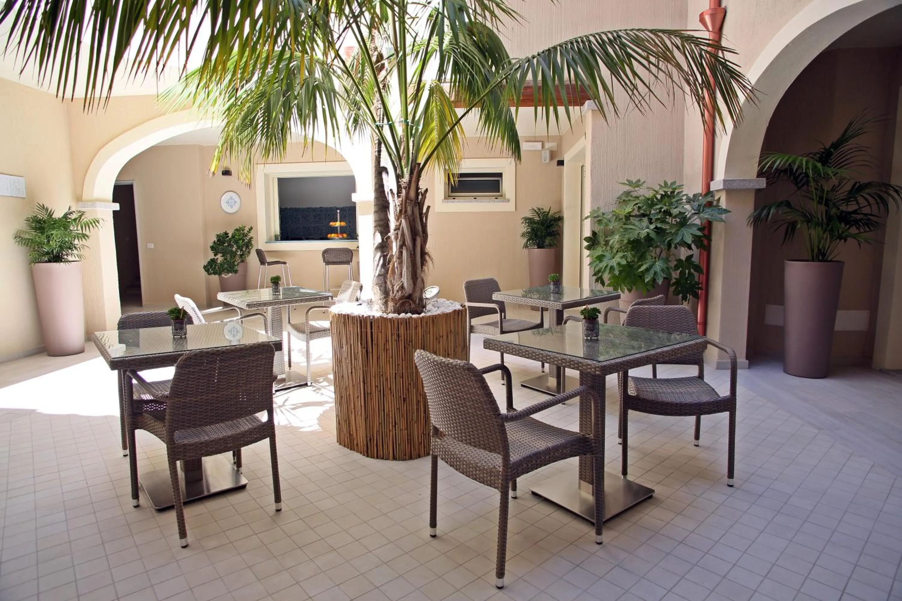 Patio in Hotel Regina Simius