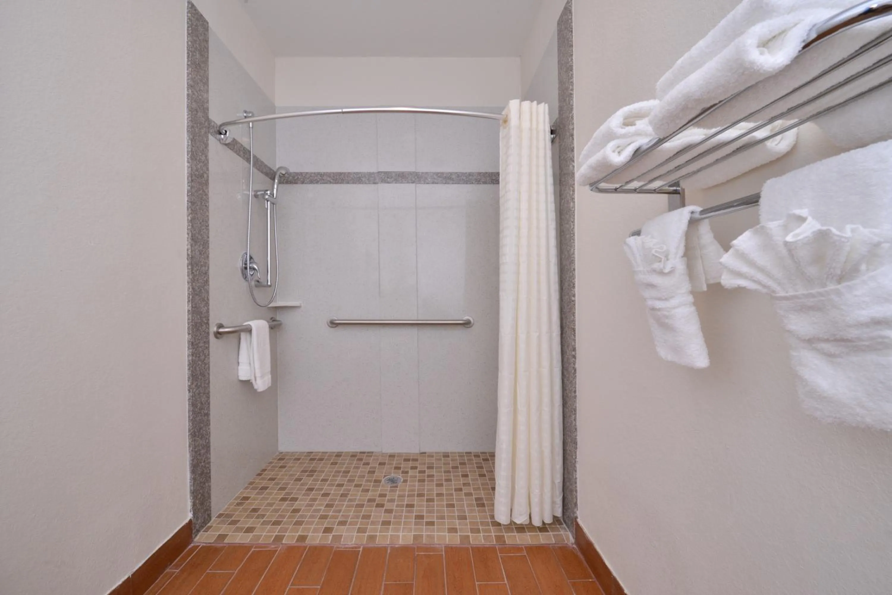 Shower in Regency Inn & Suites- NW Houston