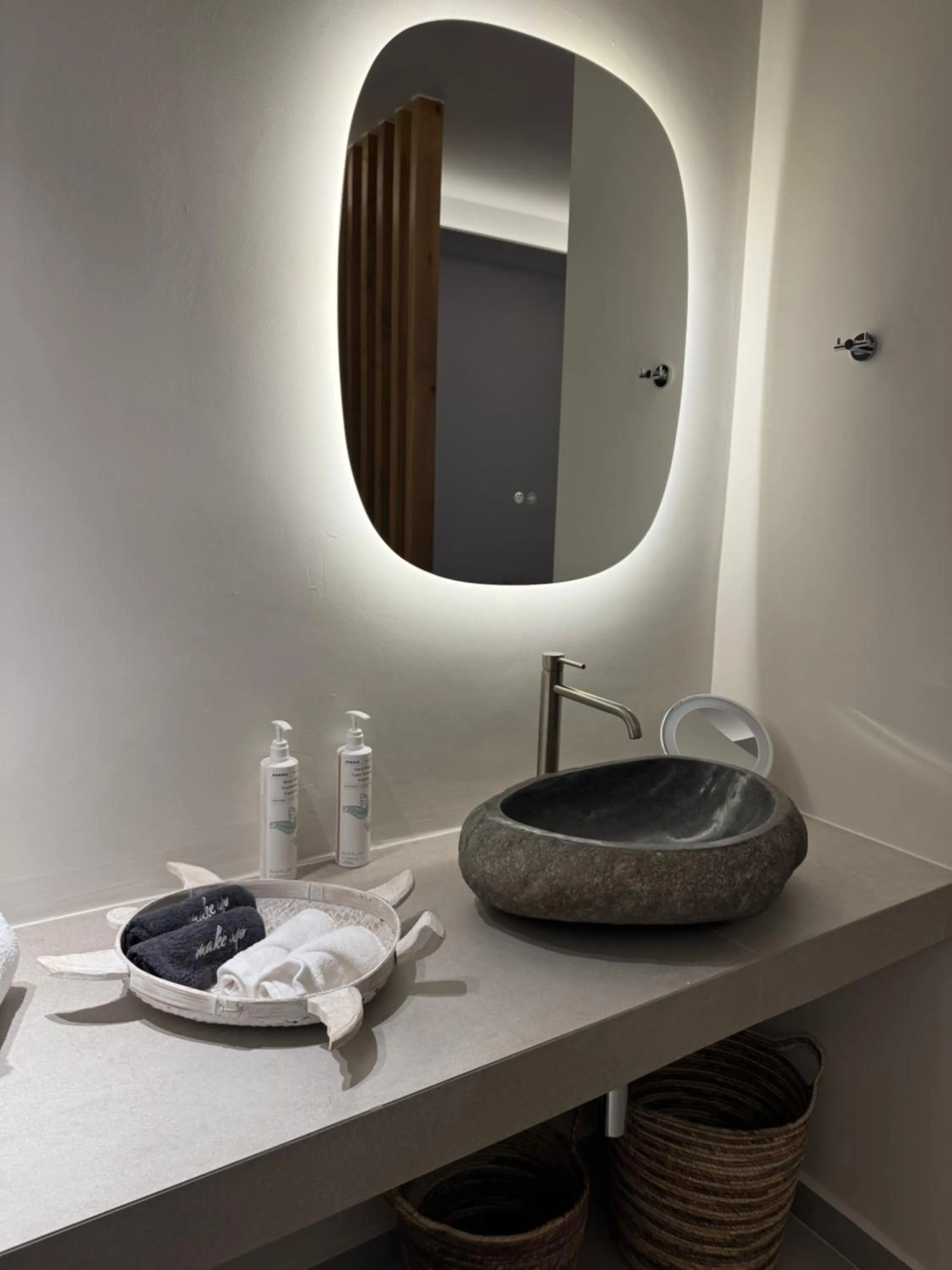 Bedroom in Τhe Noverian Antama Organic Beach Resort Chania