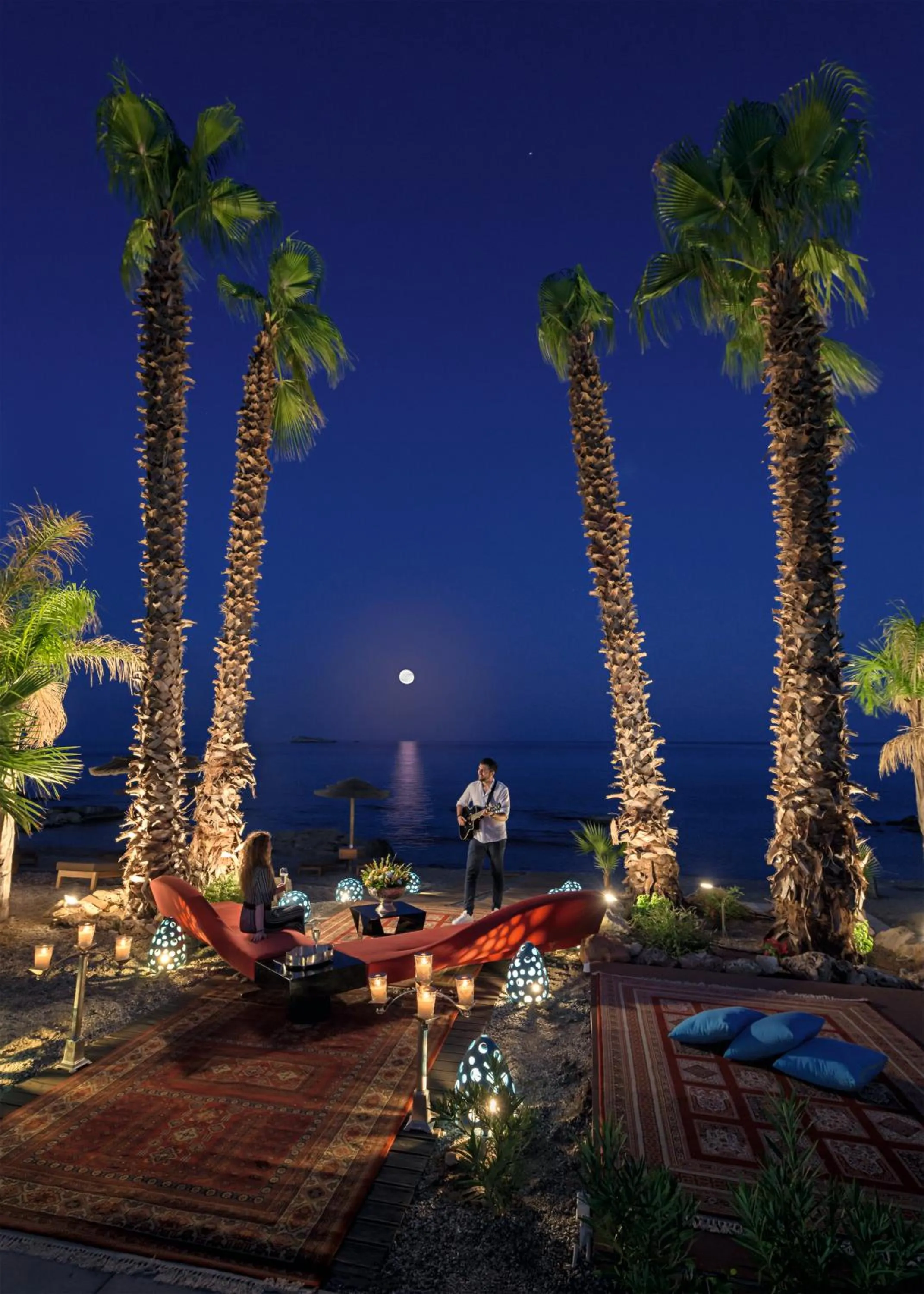 Evening entertainment in Aquagrand Artistic Luxury Beach Resort - Adults Only