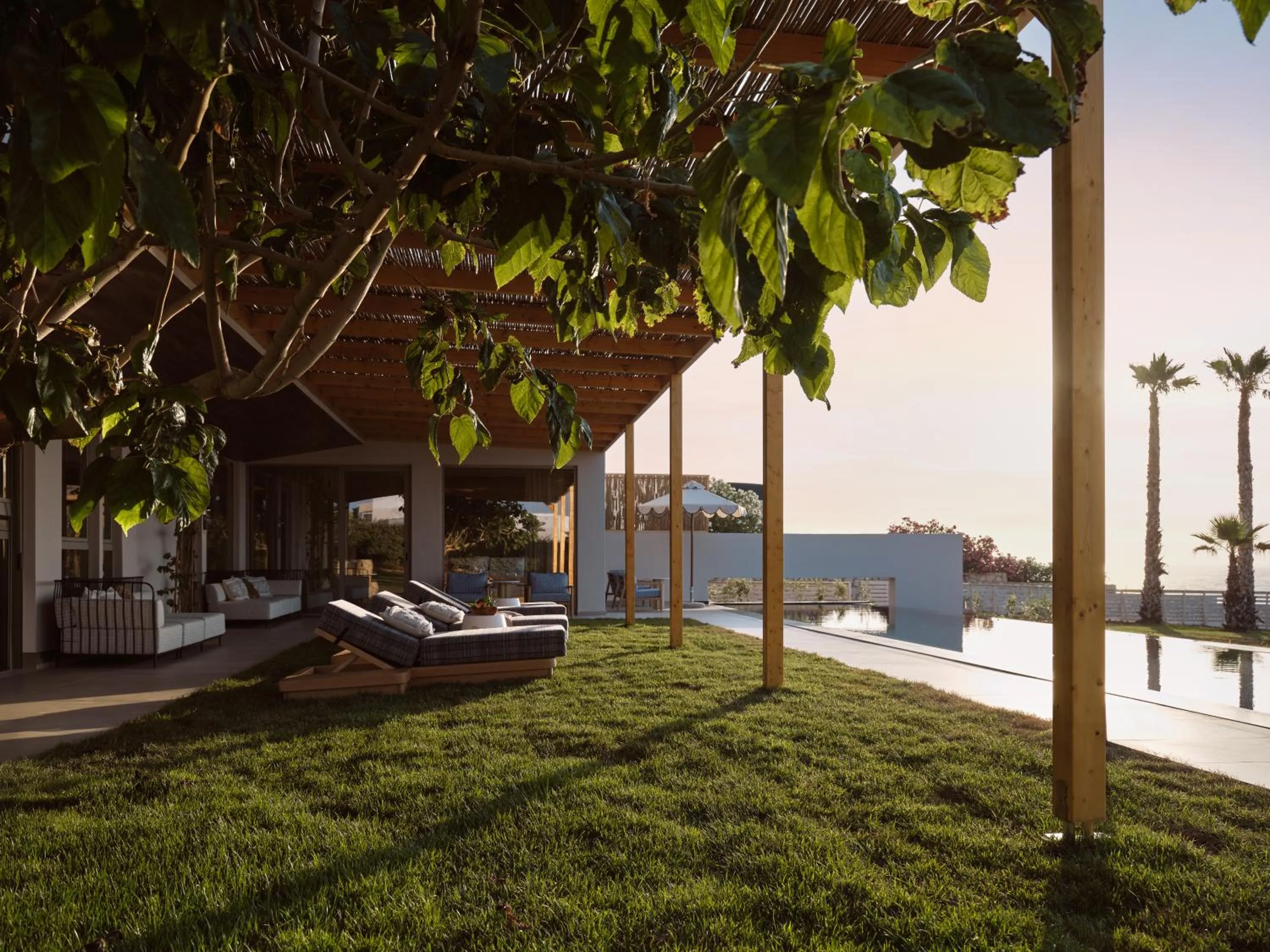 Patio in The Royal Blue a Luxury Beach Resort