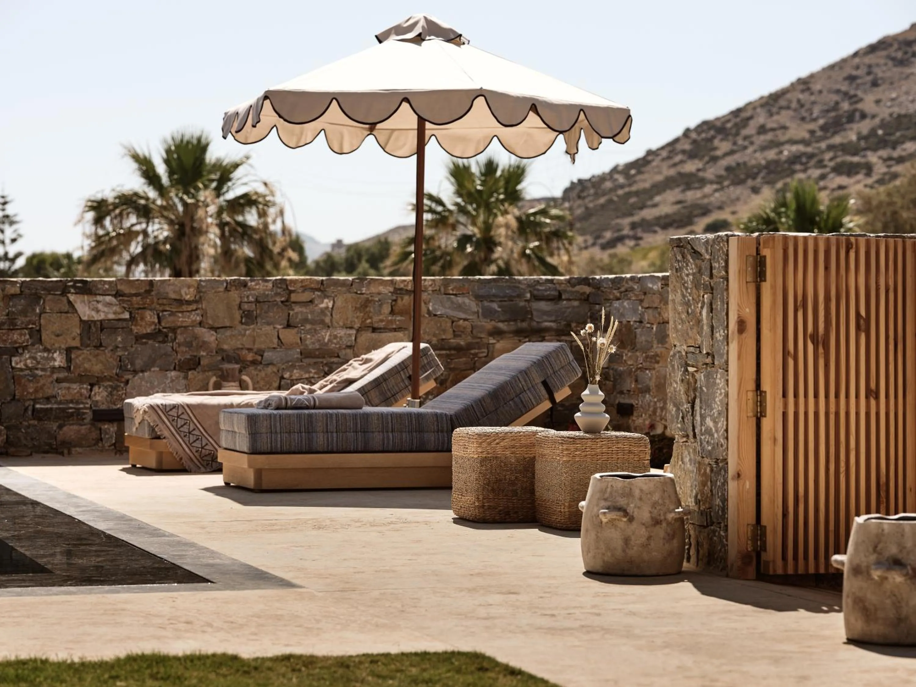 Patio in The Royal Blue a Luxury Beach Resort