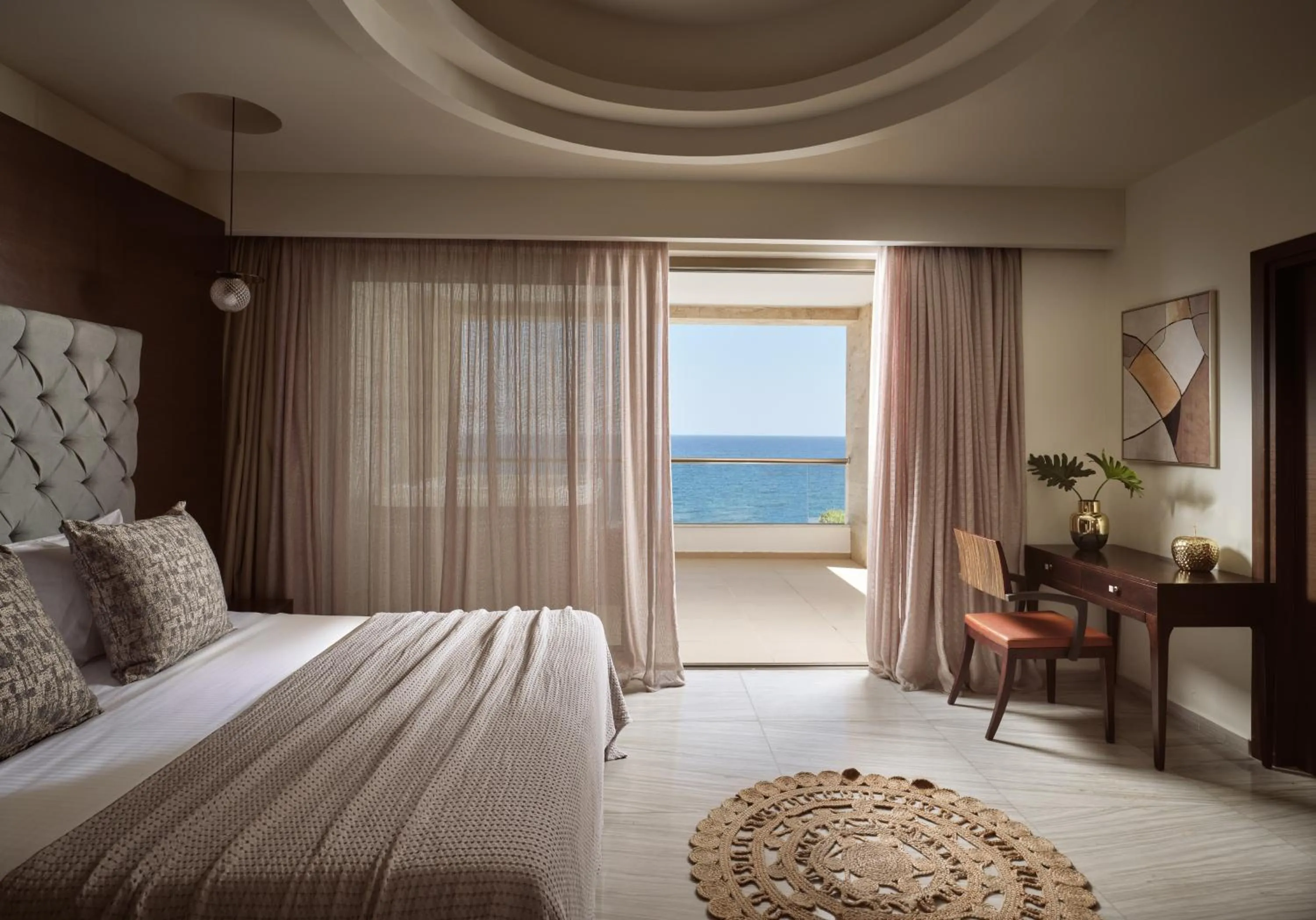 Bedroom, Bed in The Royal Blue a Luxury Beach Resort