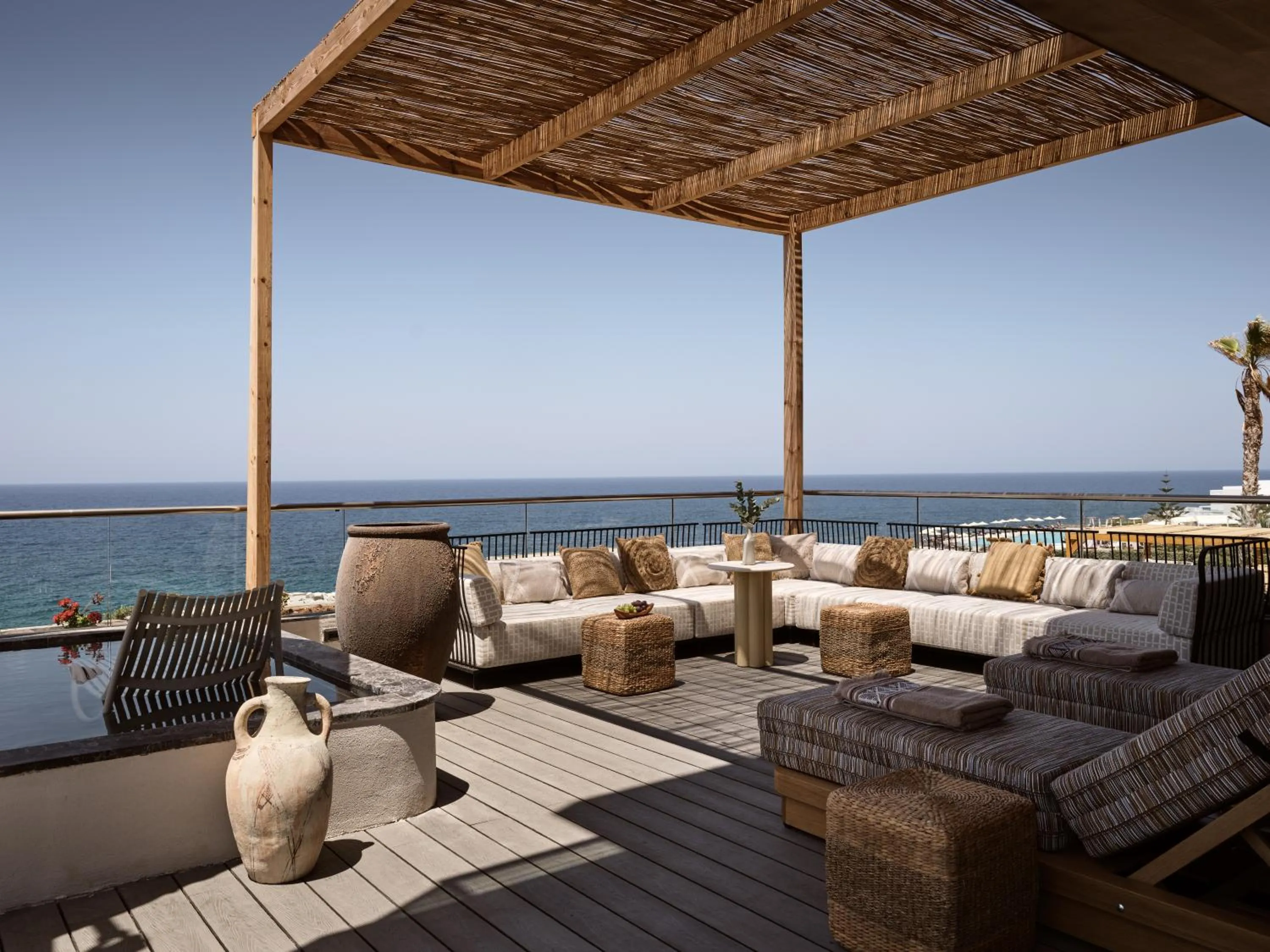 Patio in The Royal Blue a Luxury Beach Resort