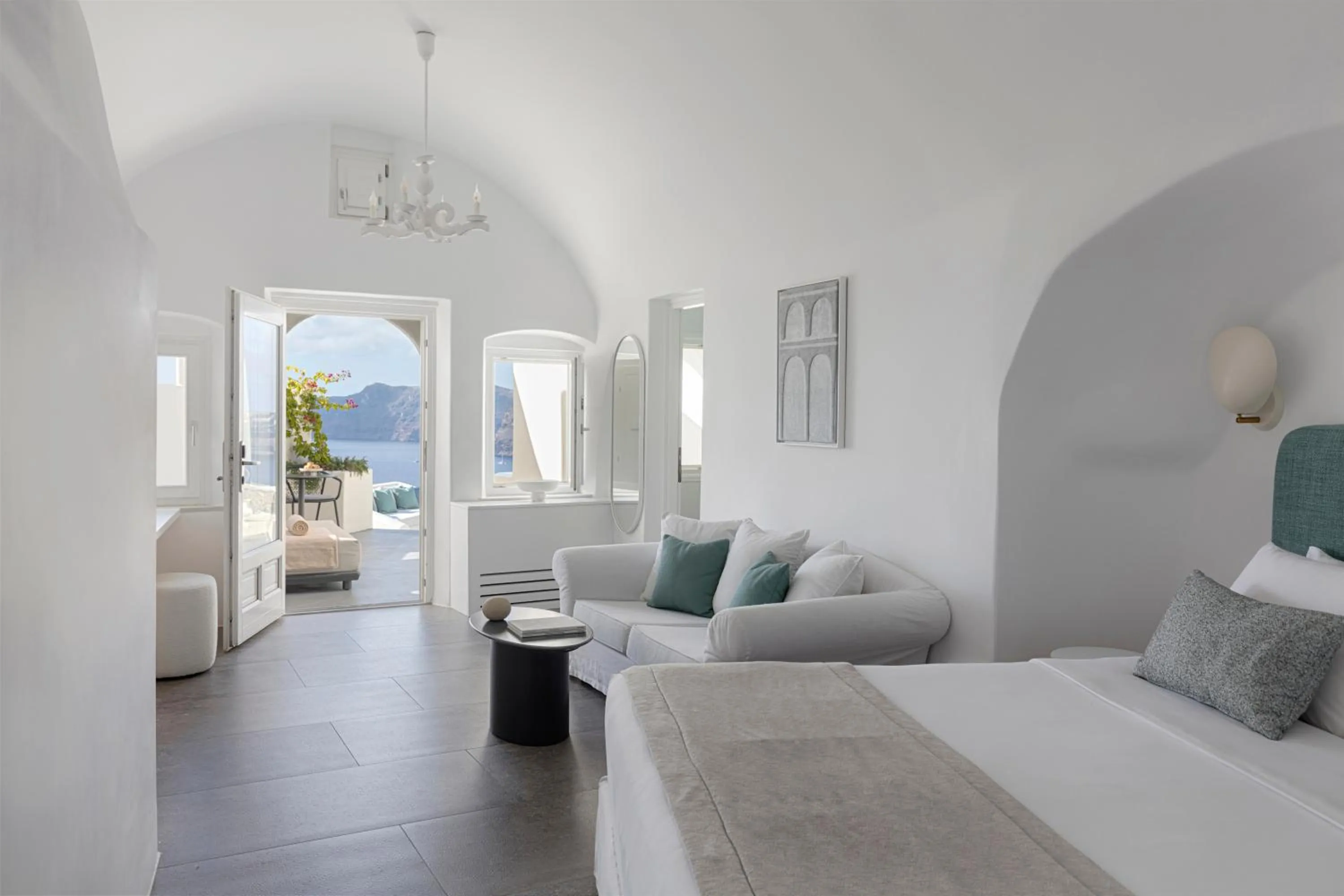Decorative detail, Bed in Canaves Oia Suites - Small Luxury Hotels of the World