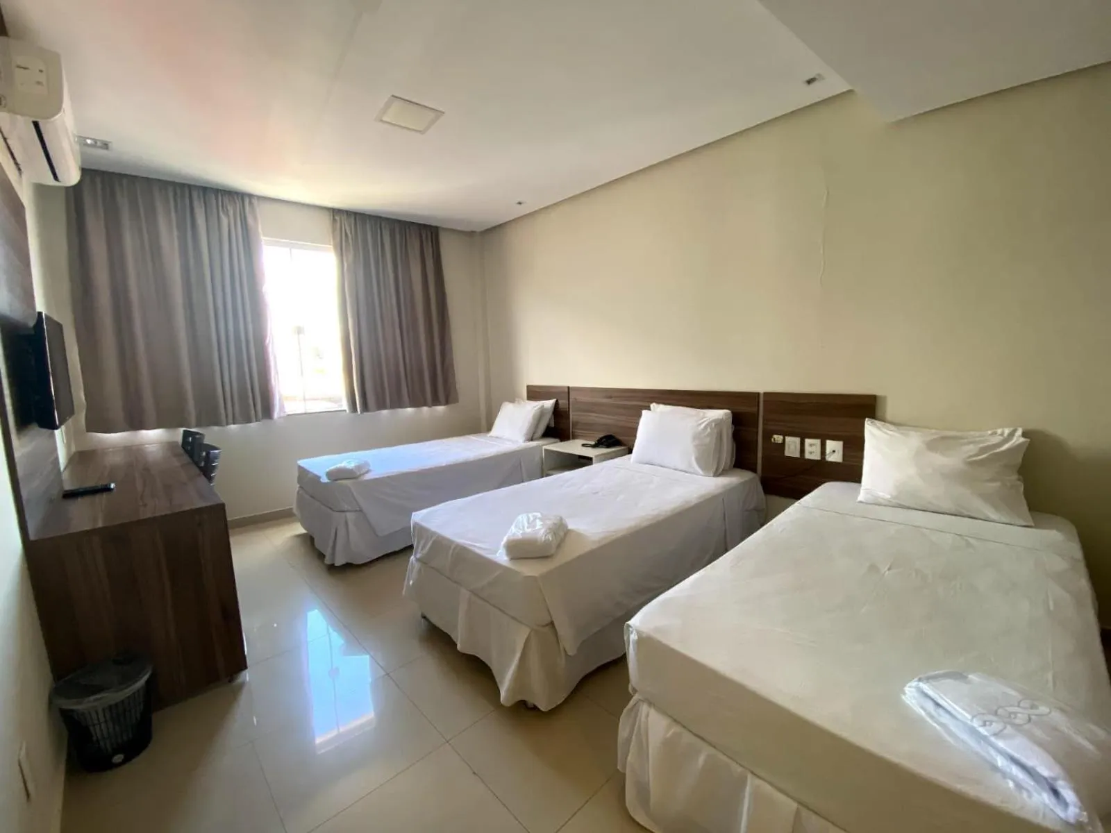 Bed in Hotel Palace Santarém Brasil