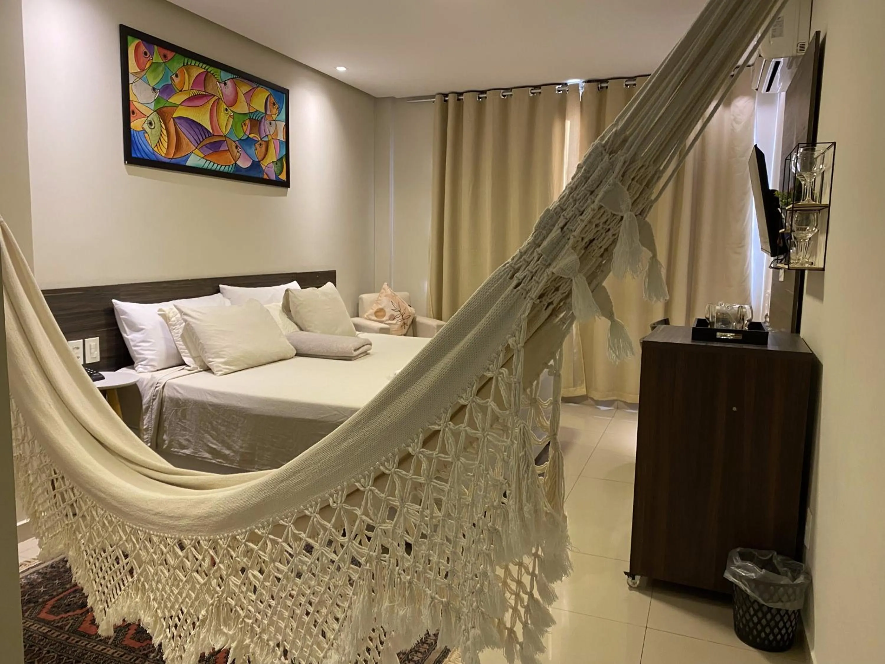 Bed in Hotel Palace Santarém Brasil