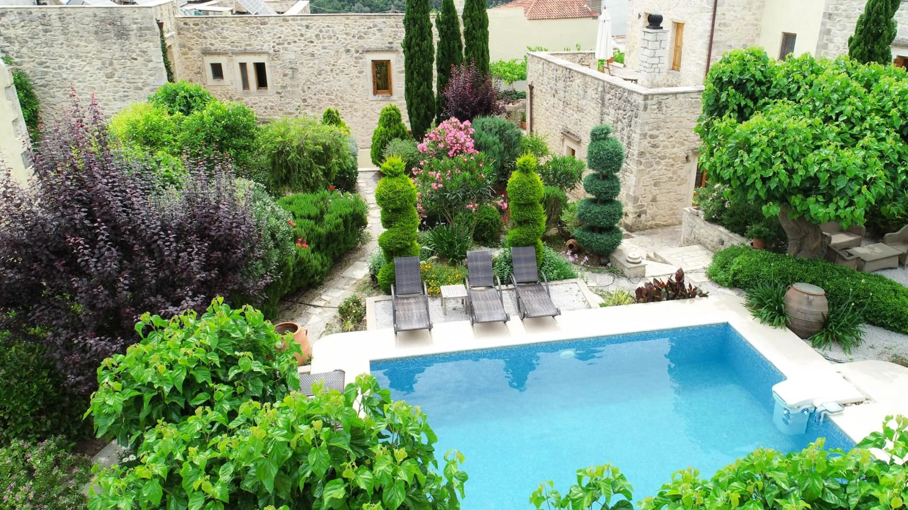 Pool view in Arcus Suites