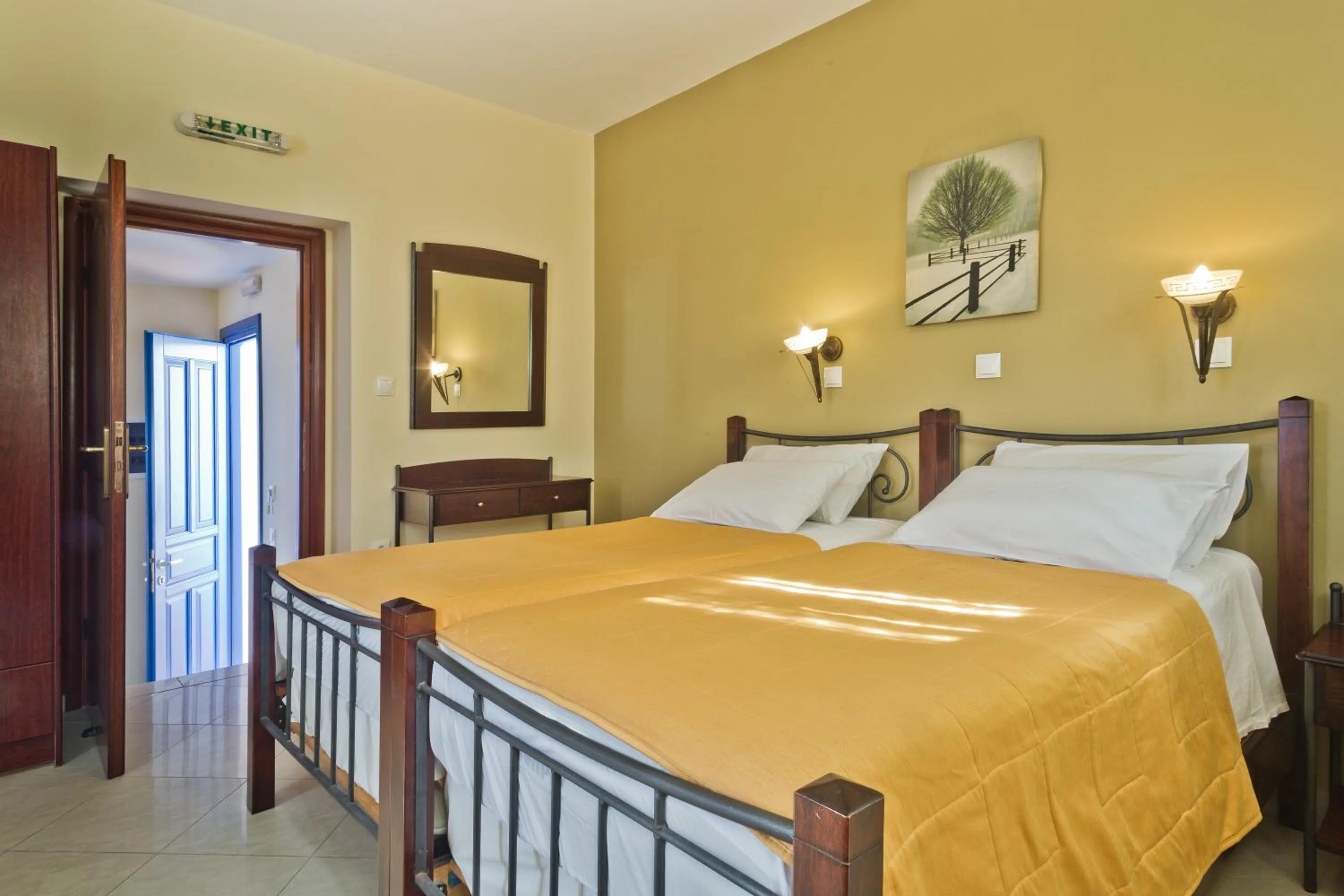 Bed in Alkioni Hotel