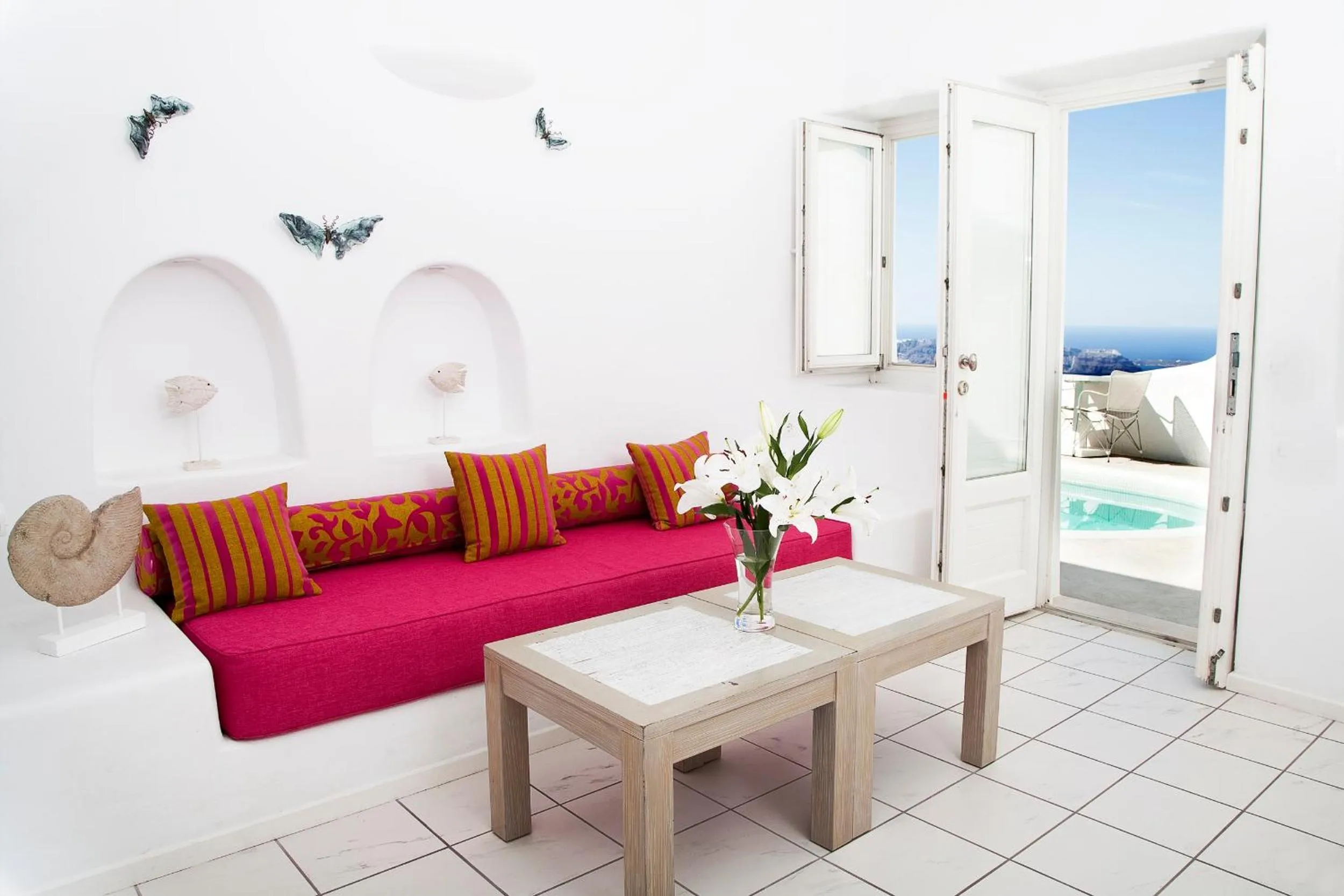 Seating area in White Santorini