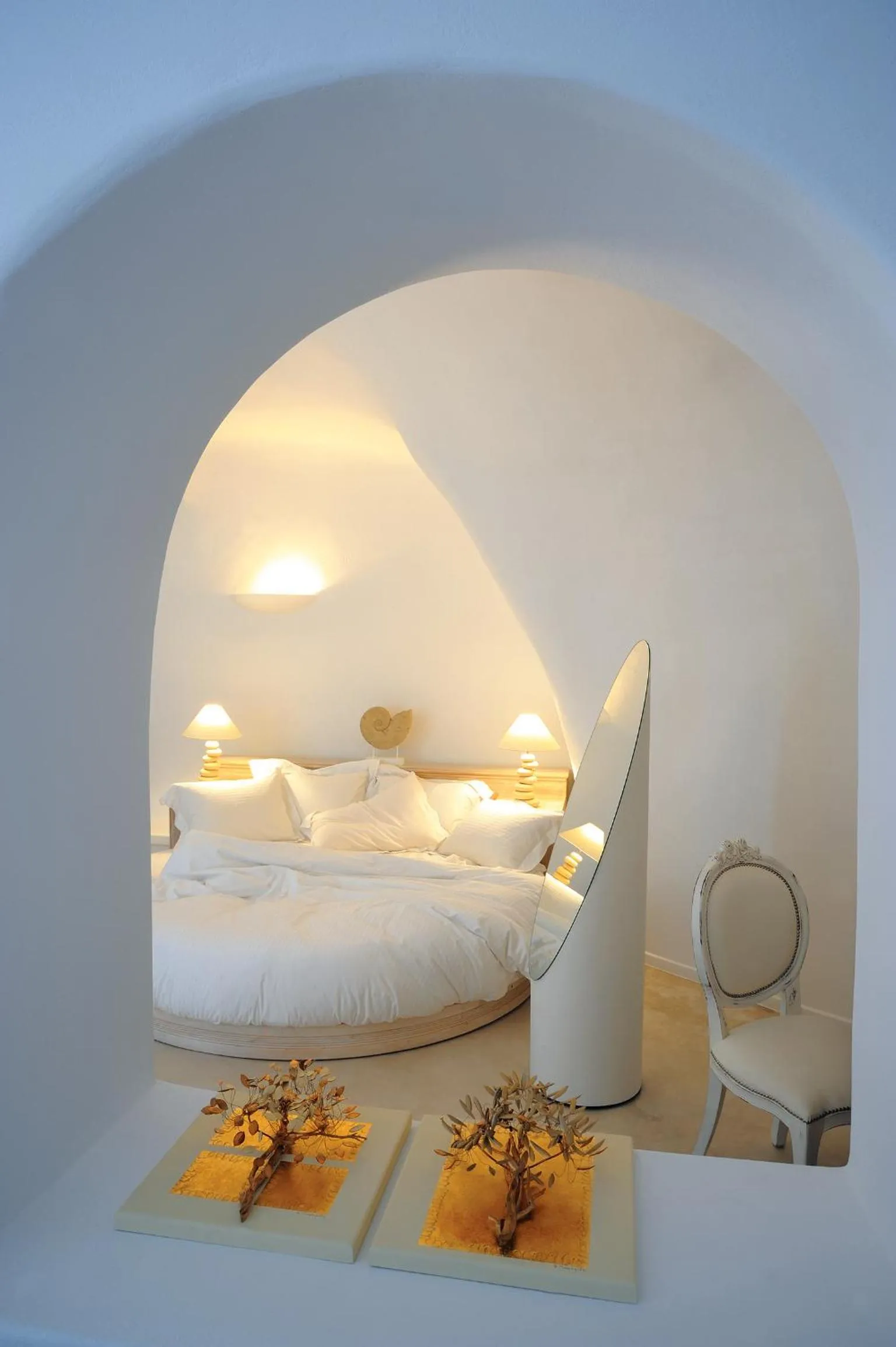 Bed in White Santorini
