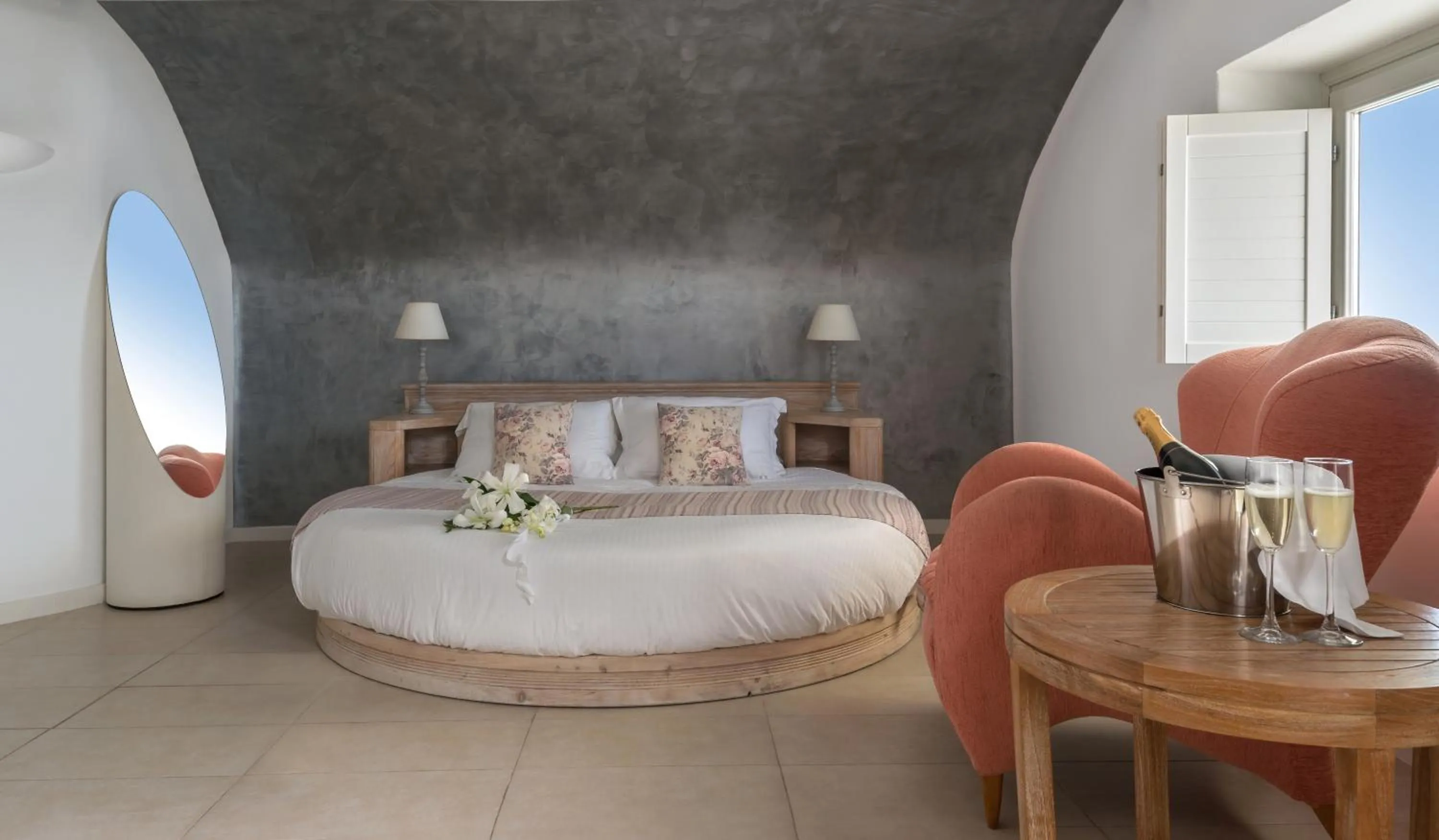 Bed in White Santorini