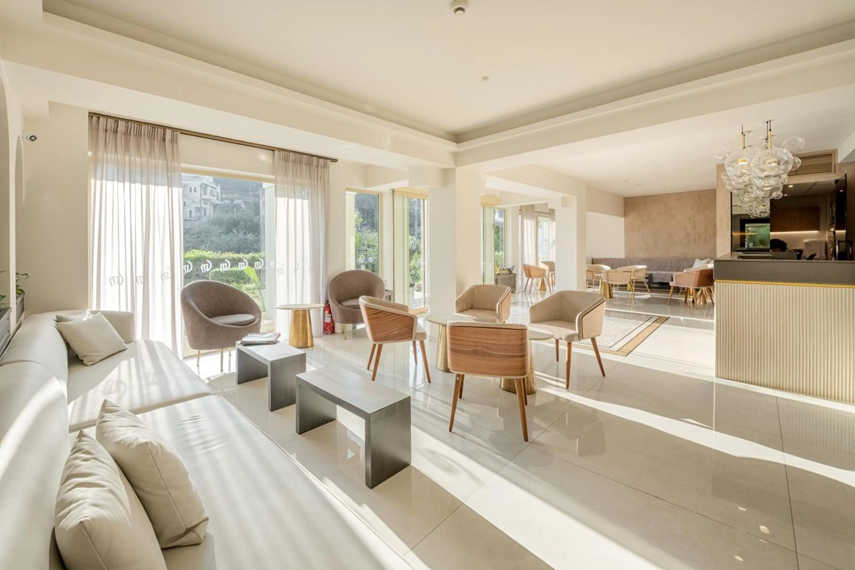 Seating area in Corfu Mare Boutique Hotel -Adults only