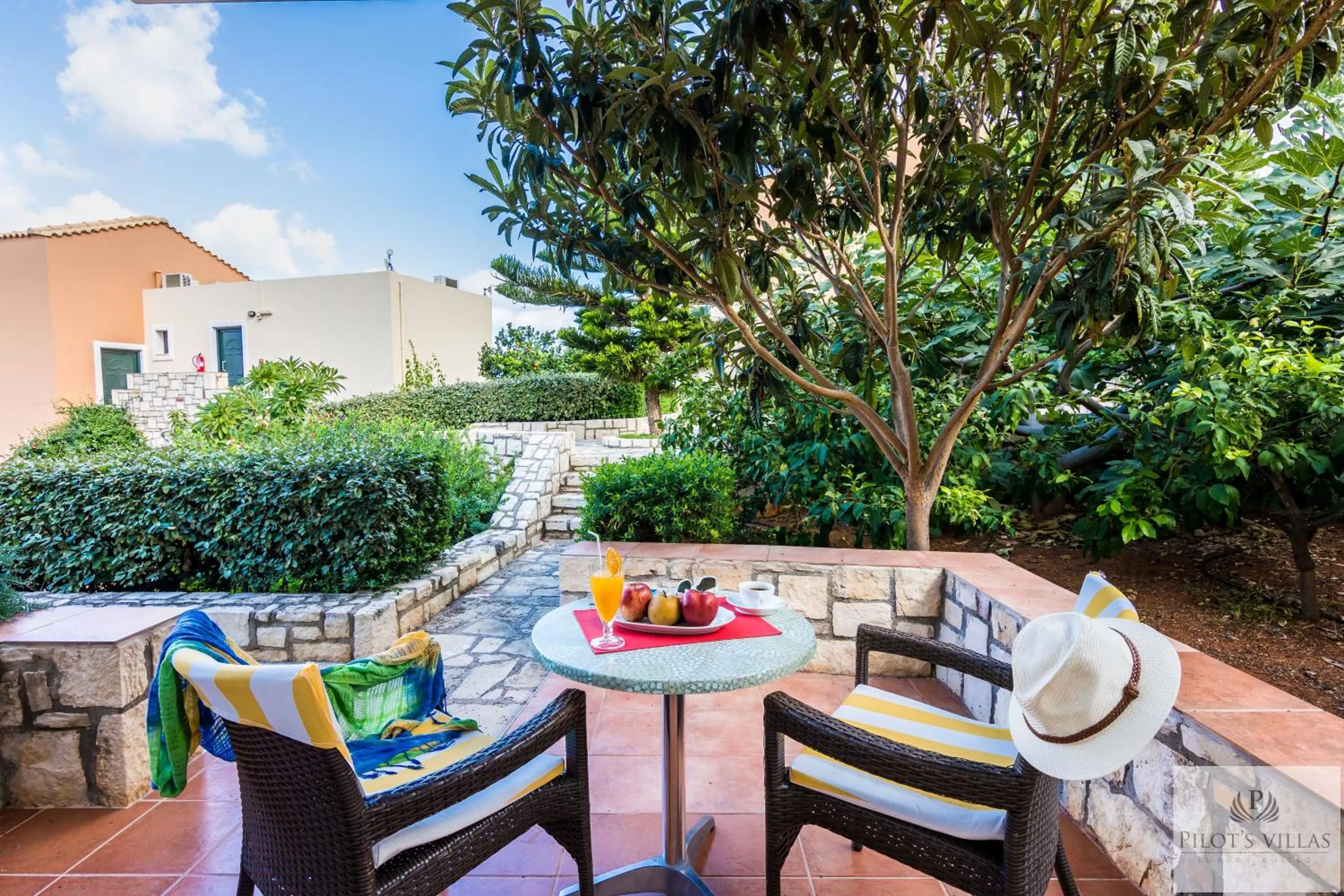 Patio in Pilot's Villas Luxury Suites