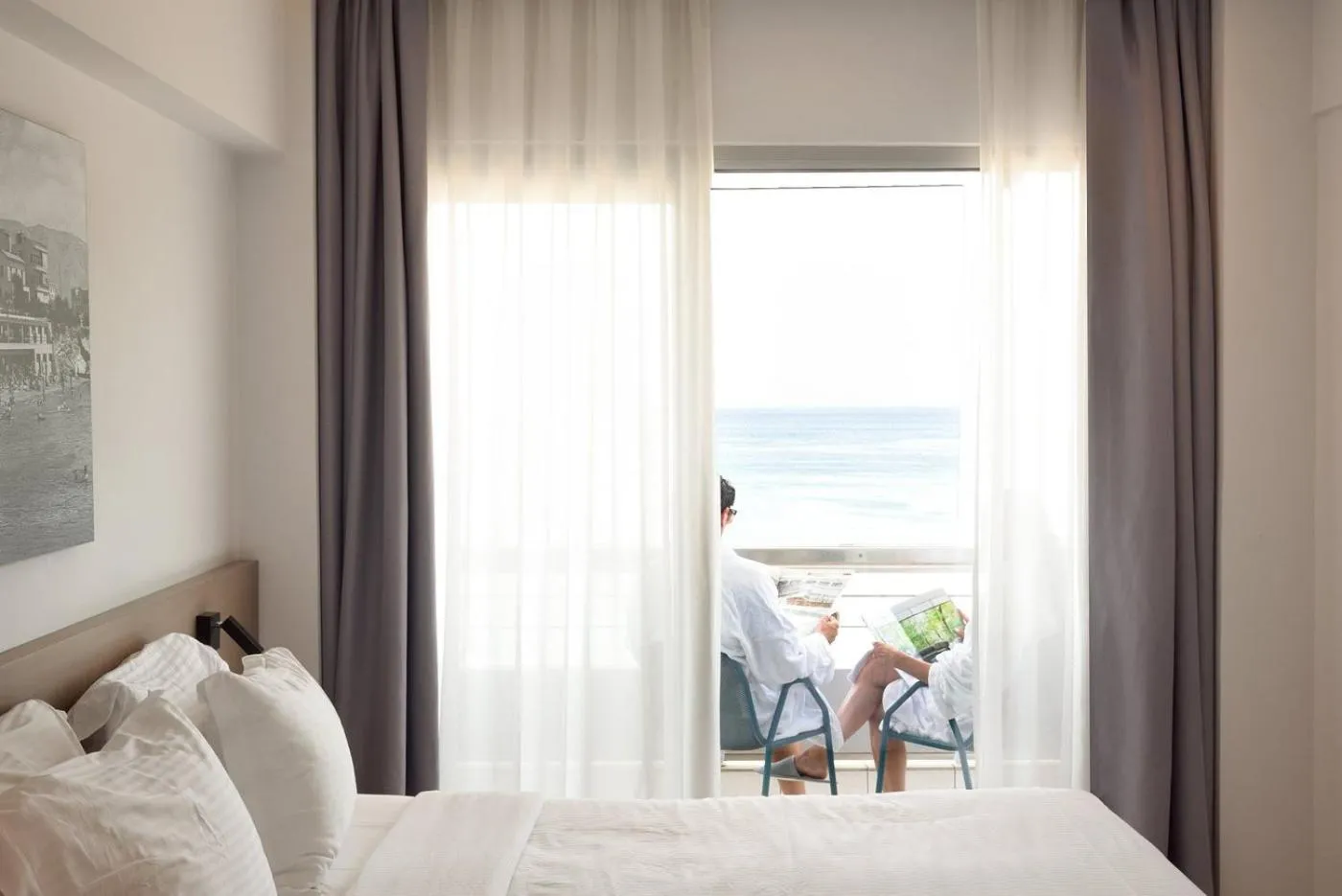 Sea view, Bed in Poseidon Athens Hotel