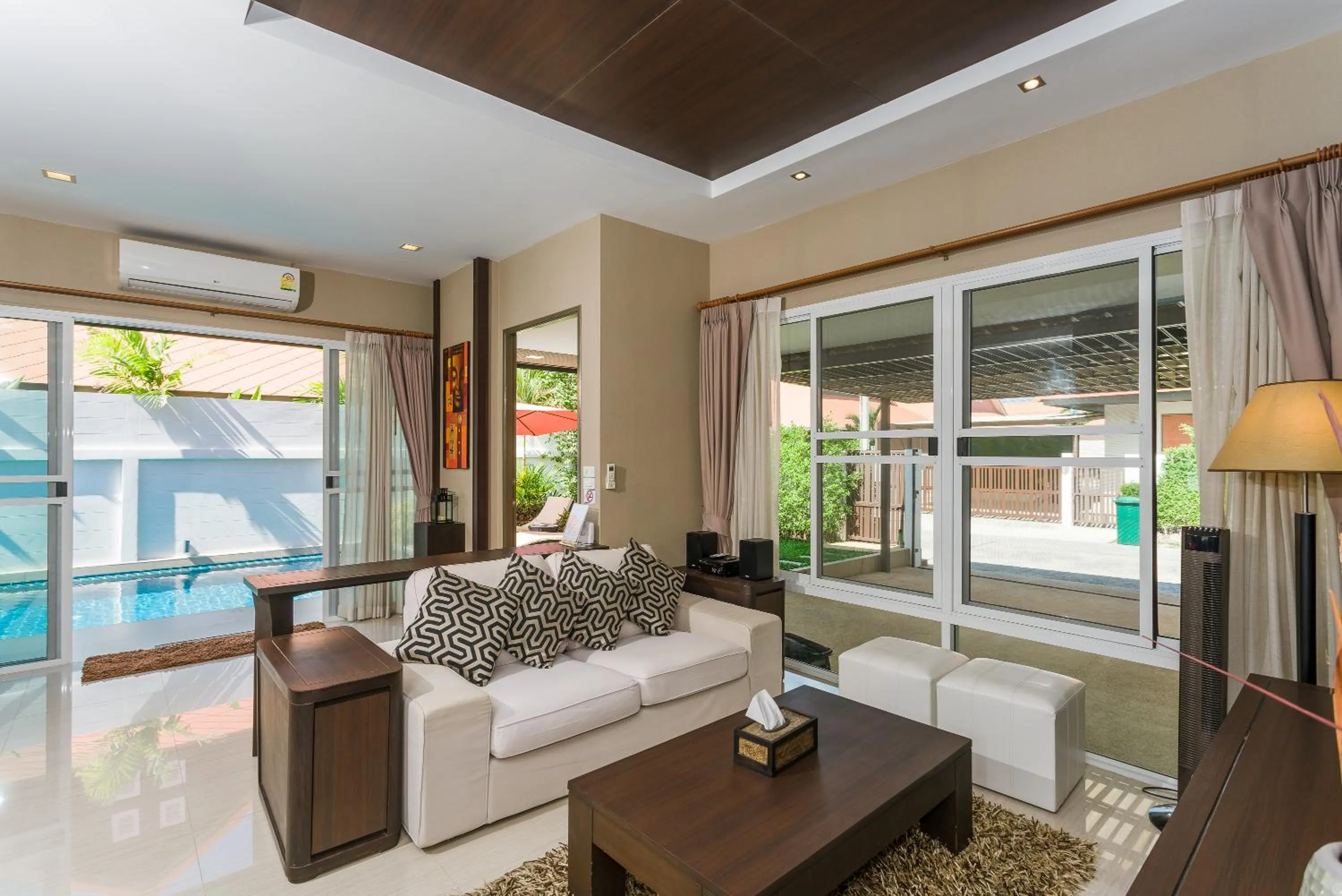Living room in The Ville Pool Villa Jomtien A23