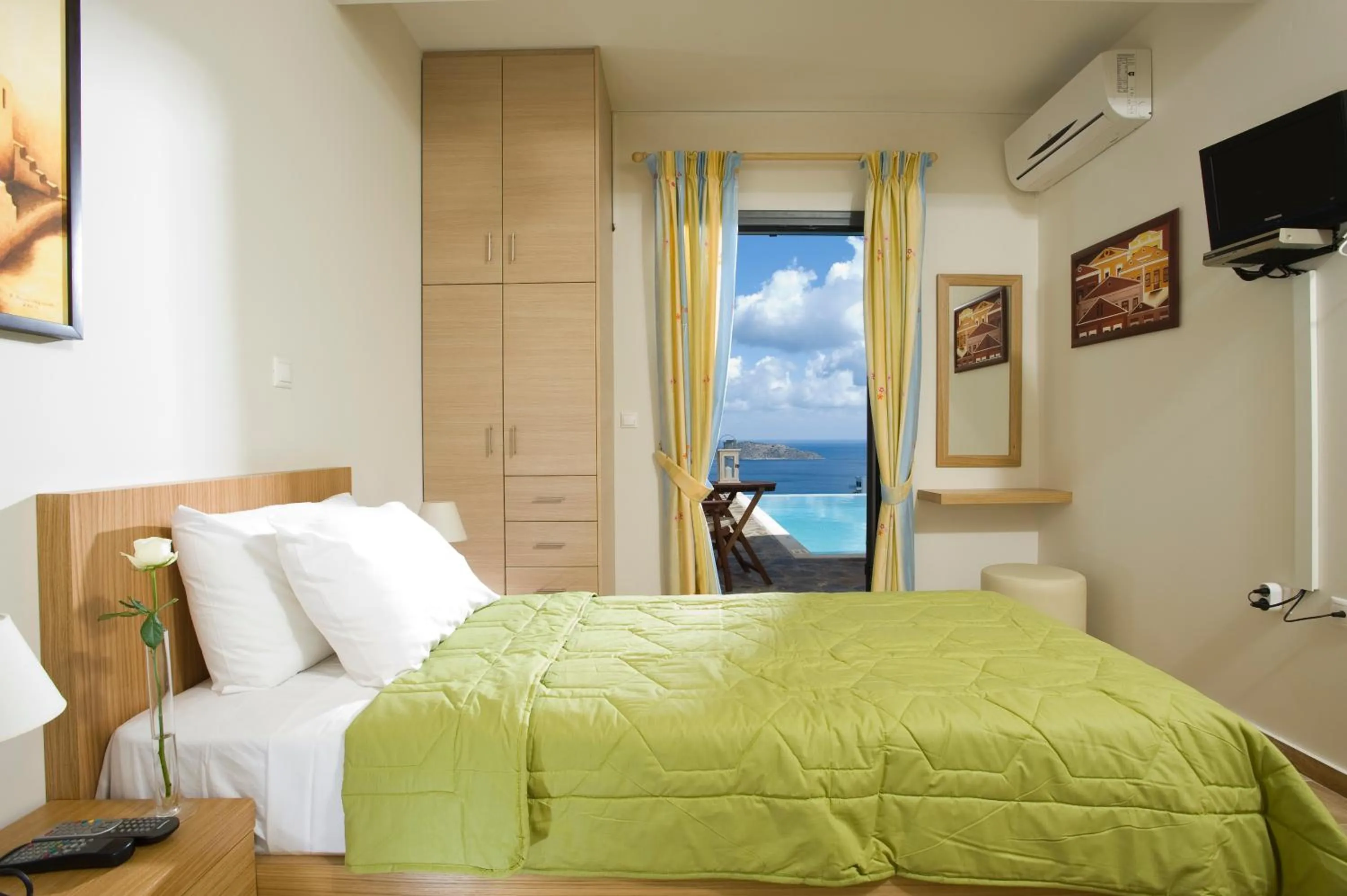 Bedroom, Bed in Elounda Solfez Villas