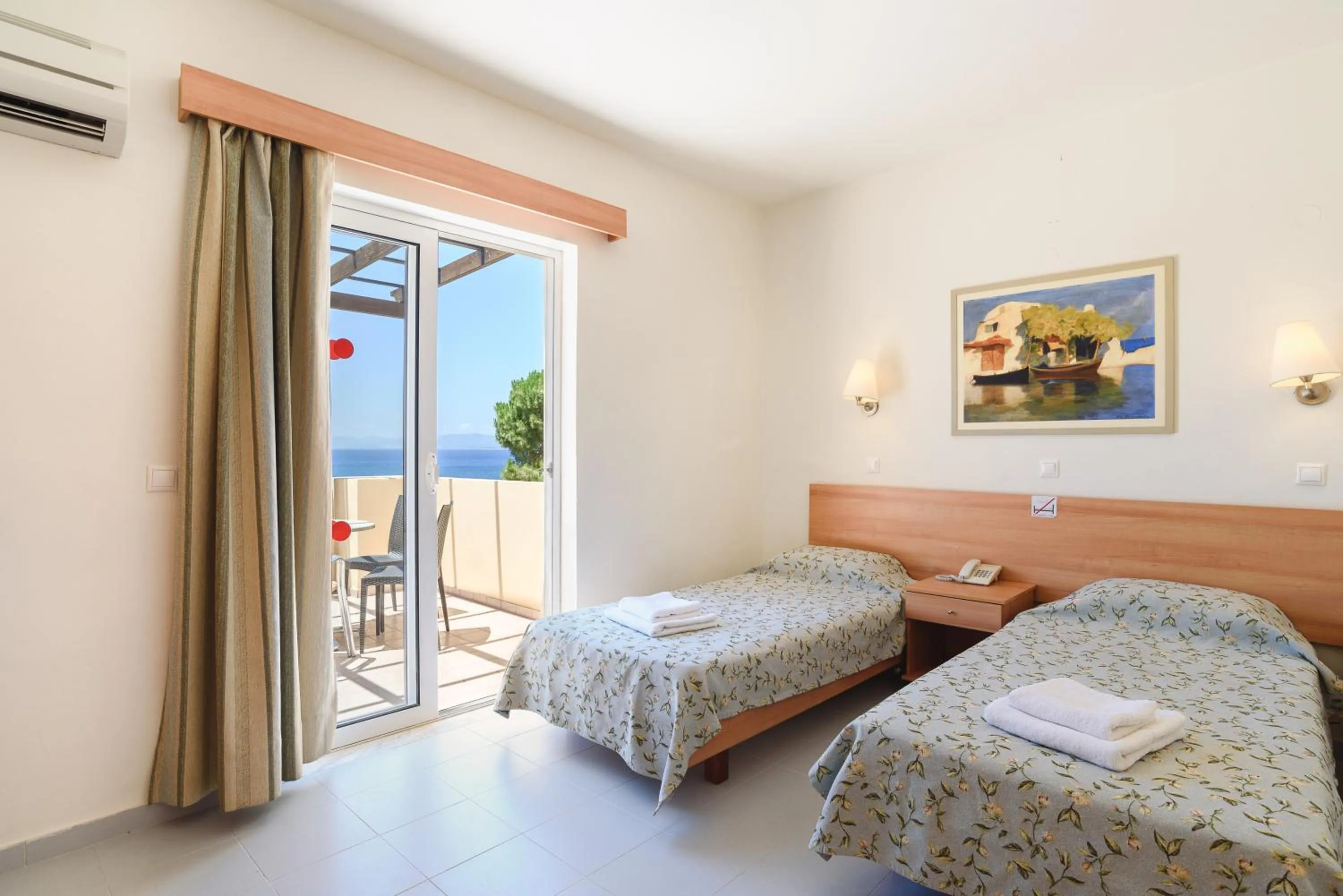 Bed in Matina Pefkos Aparthotel