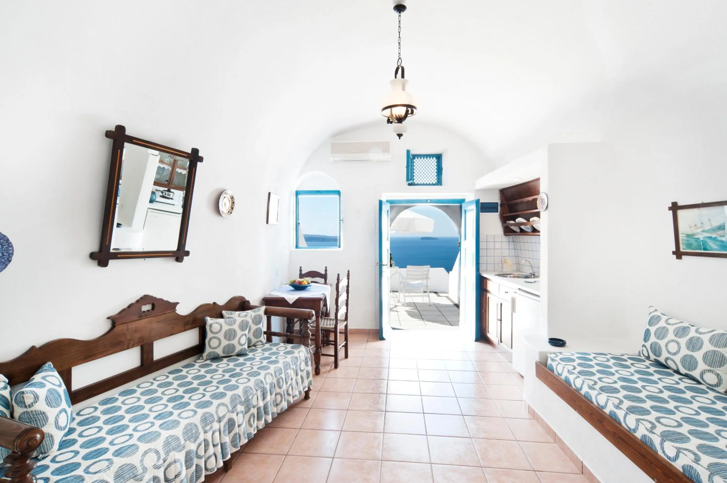 Living room, Bed in Nikos Villas