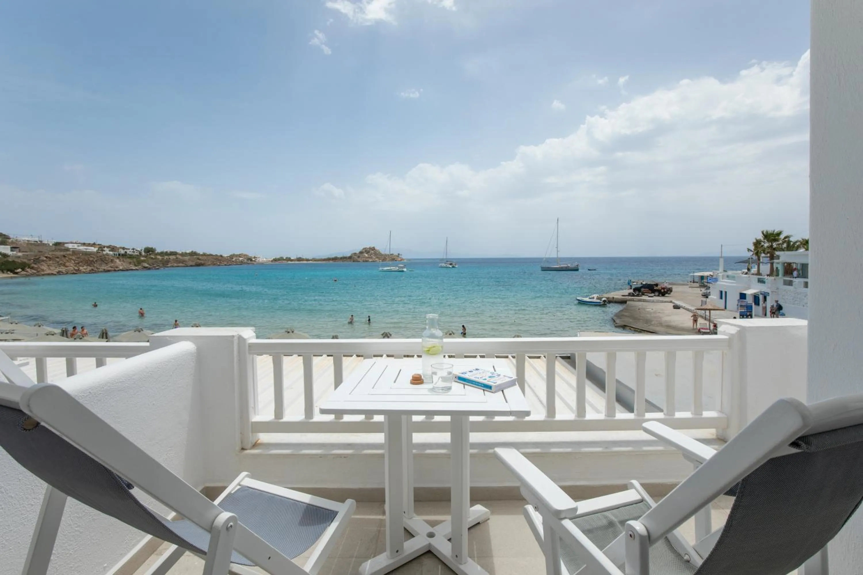 Patio in Acrogiali Beachfront Hotel Mykonos