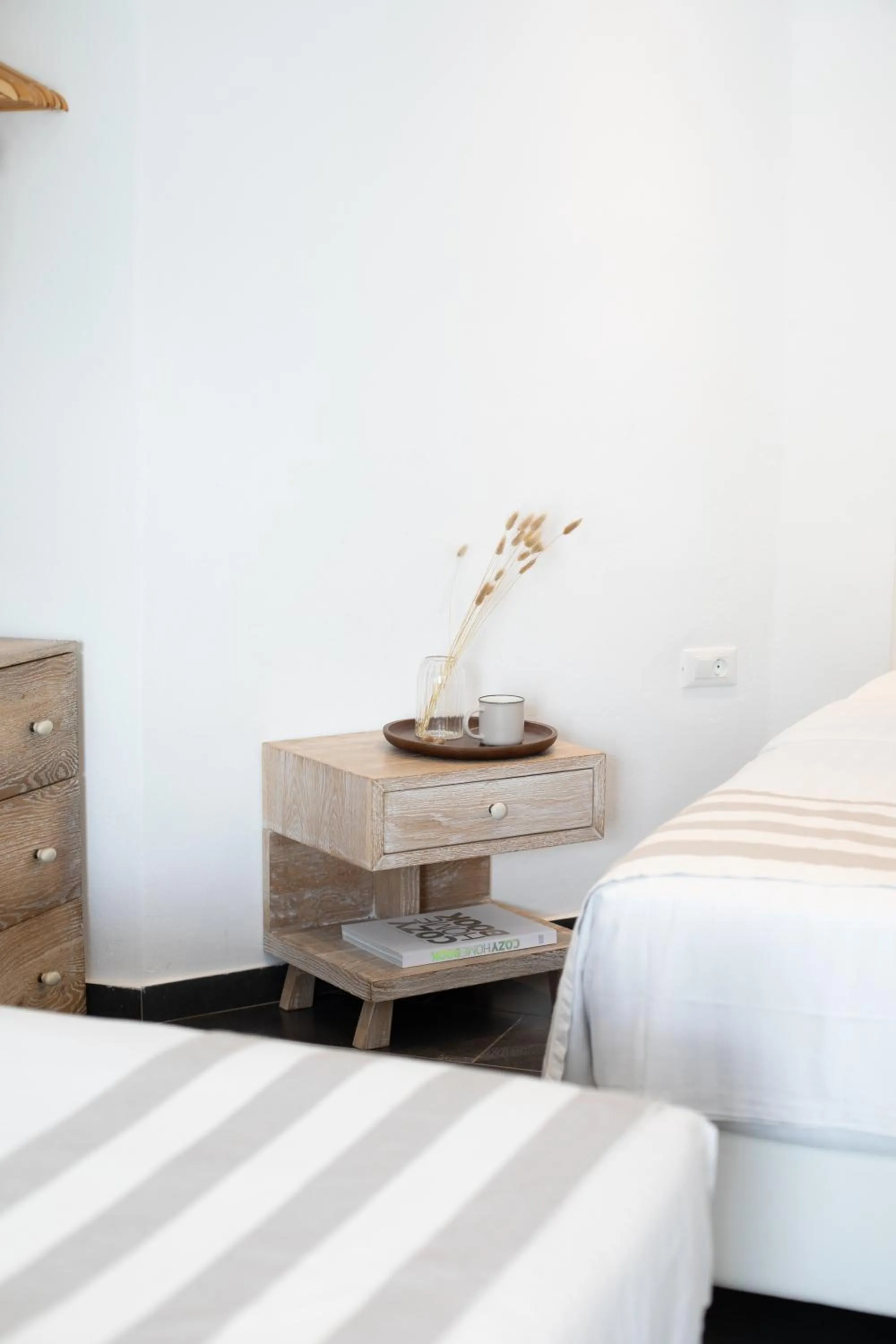 Bed in Acrogiali Beachfront Hotel Mykonos