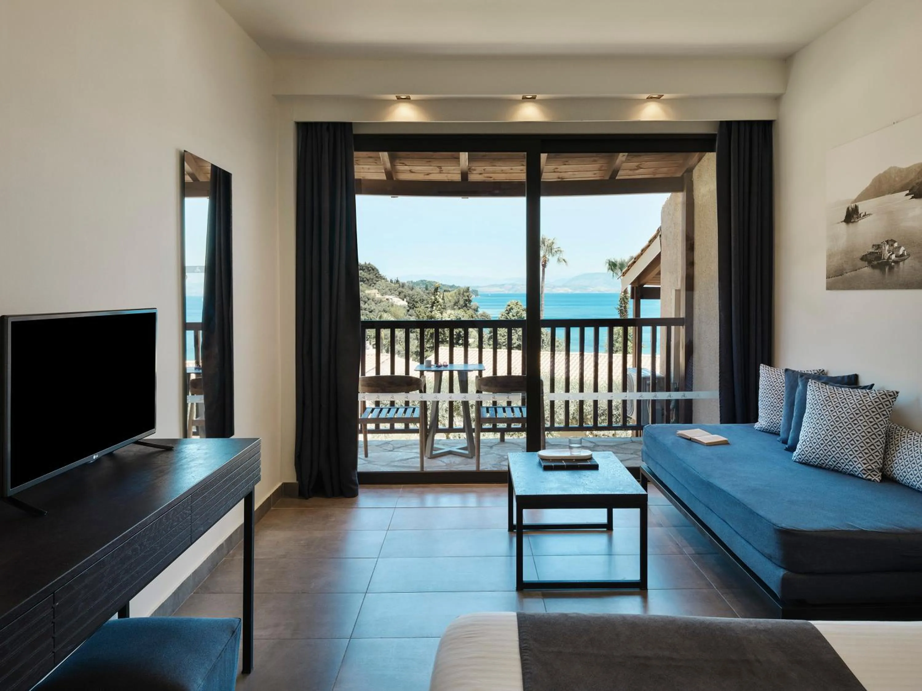 Seating area in Aeolos Beach Resort