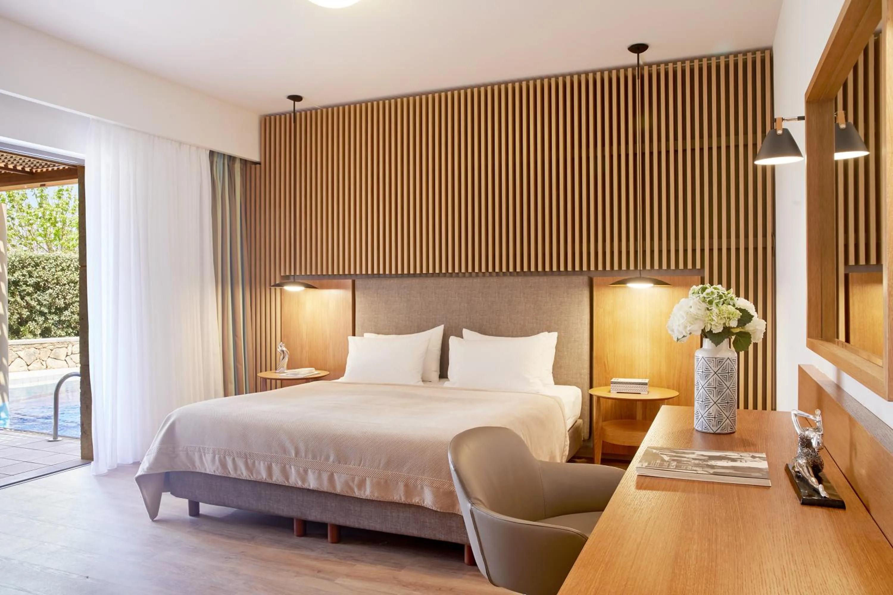 Bedroom, Bed in Minoa Palace Resort