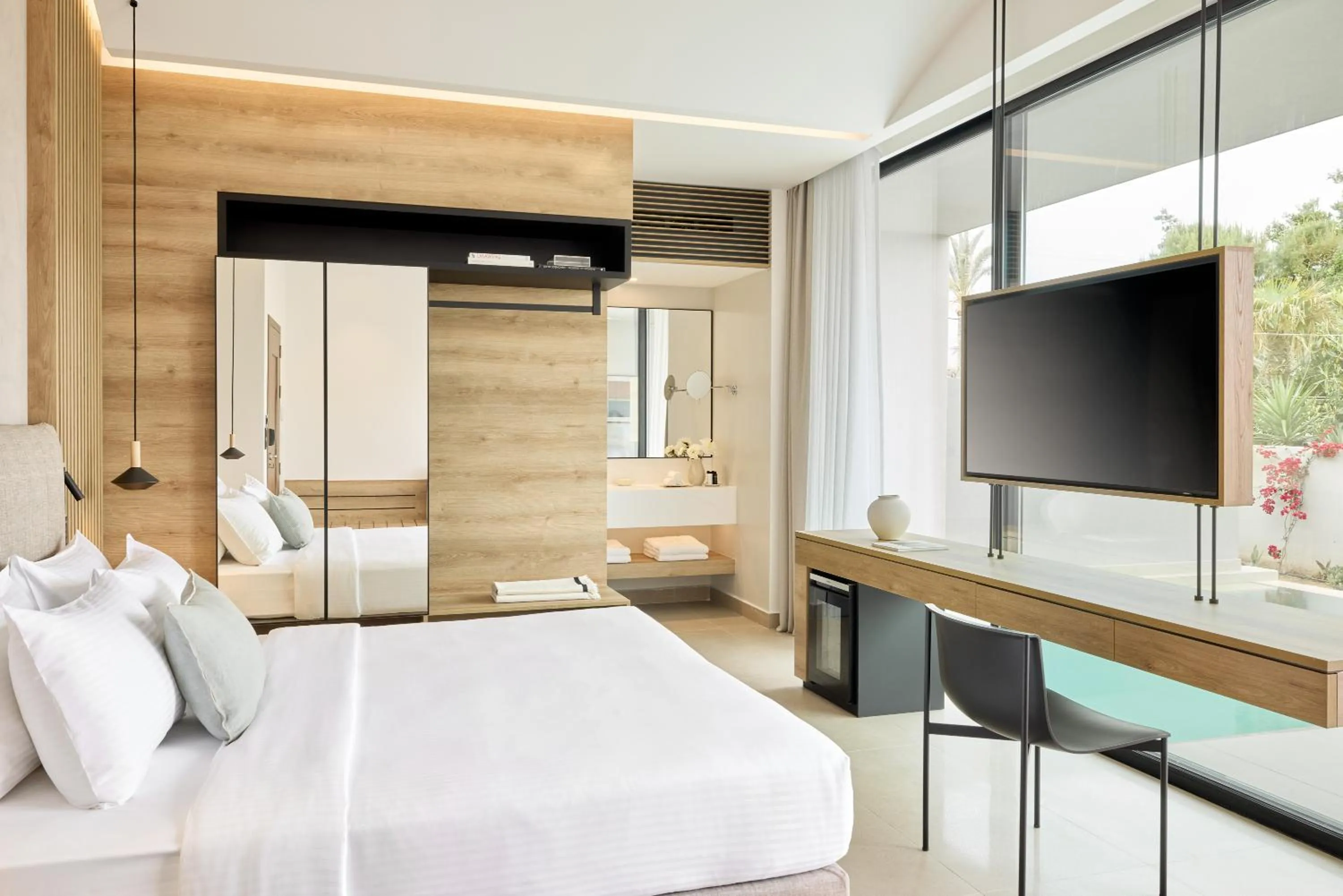 Property building, Bed in Minoa Palace Resort