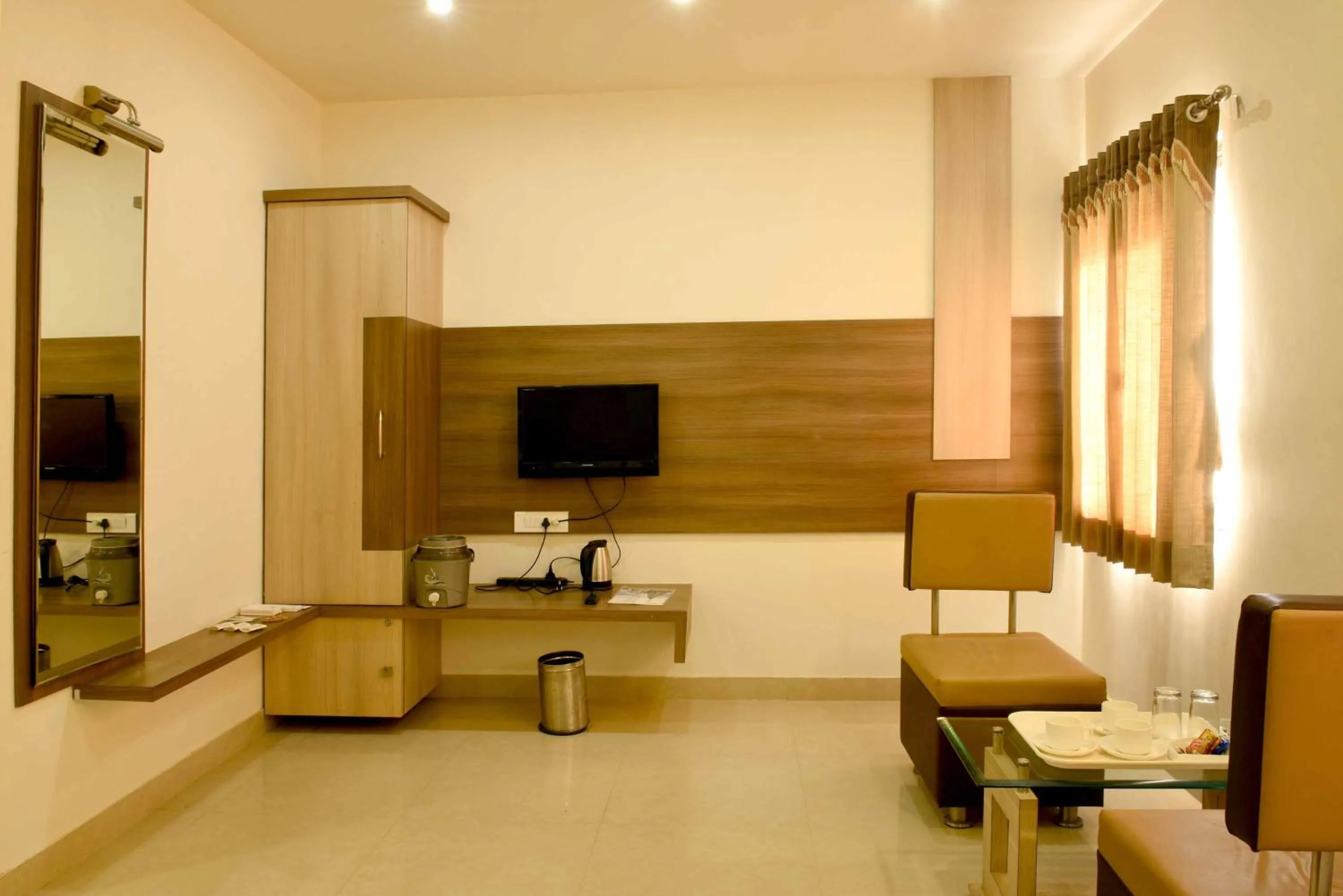 Communal lounge/ TV room in The Dwarika Hotel