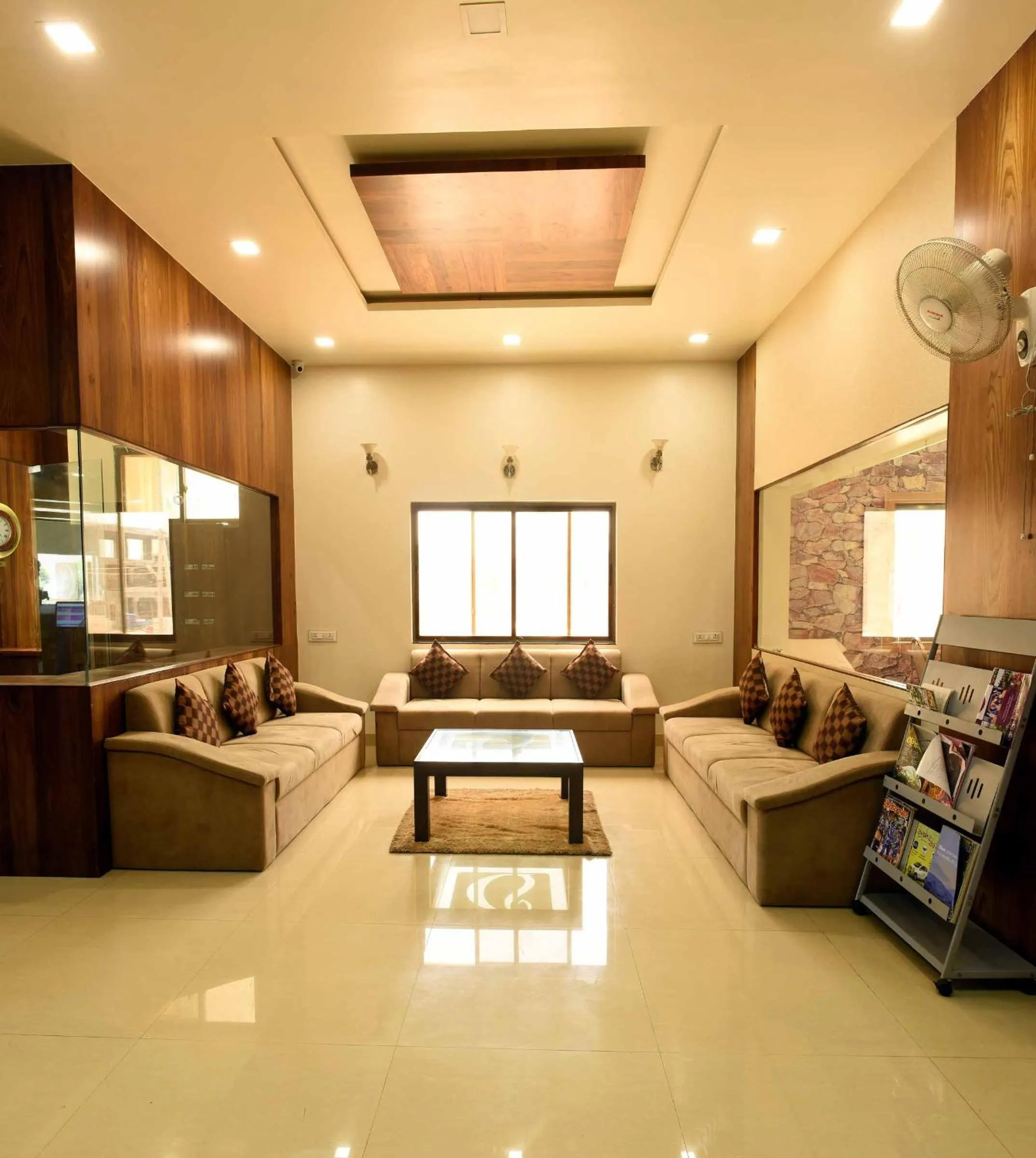 Communal lounge/ TV room in The Dwarika Hotel