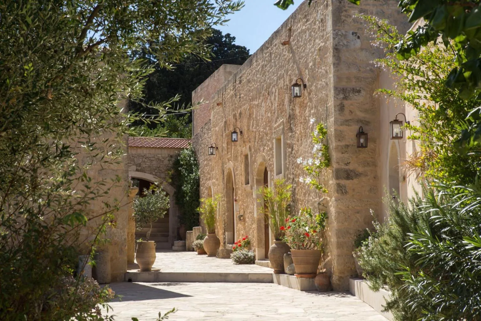 Property building in Kapsaliana Village Hotel