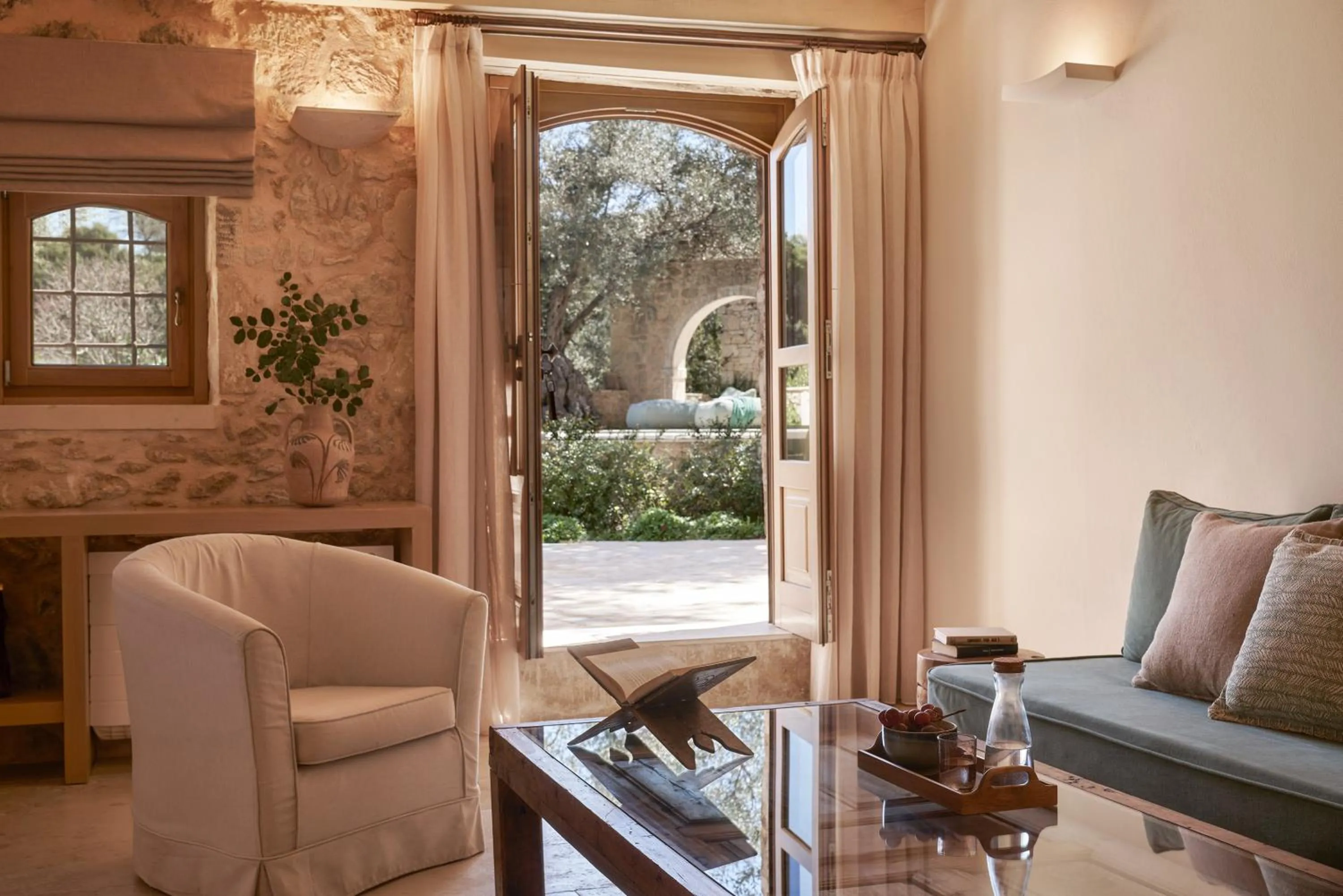 Seating area in Kapsaliana Village Hotel