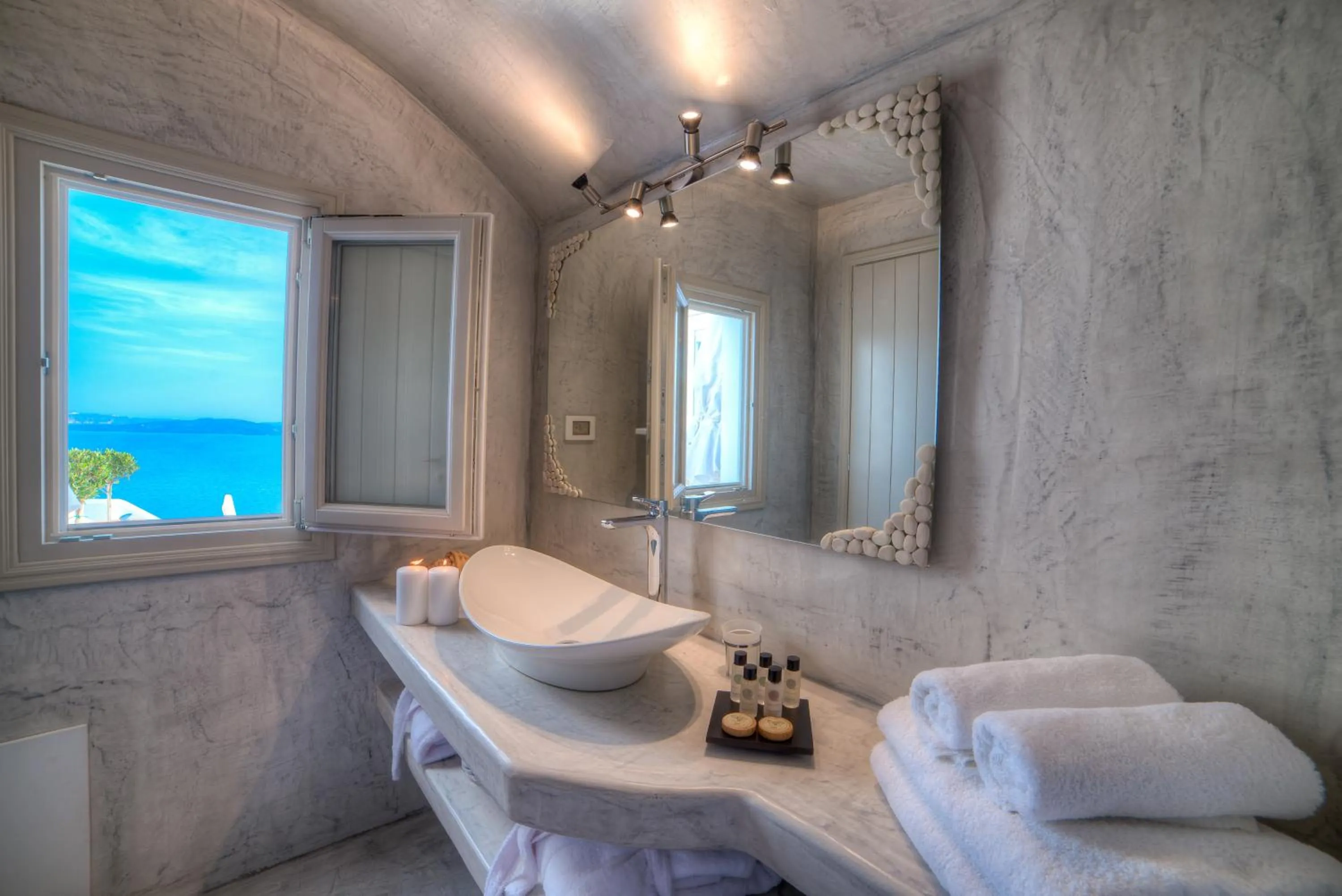 Bathroom in Kima Oia Suites